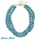 Susan Shaw 3 Strand Turquoise Necklace.