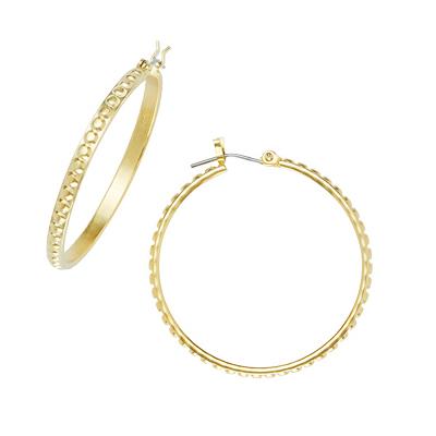 Susan Shaw Assorted Hoop Earrings in Gold.