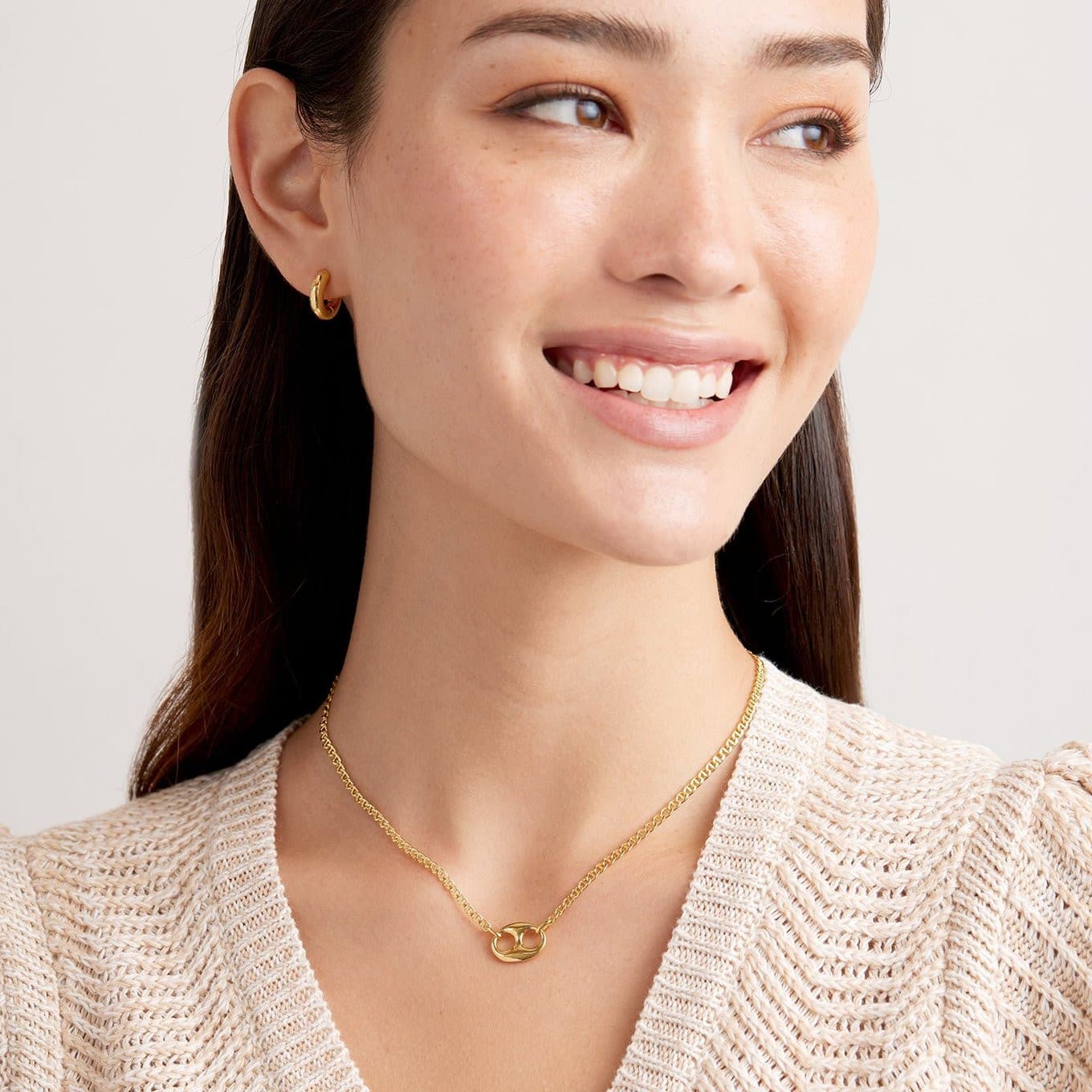 Port Mini Necklace (gold).