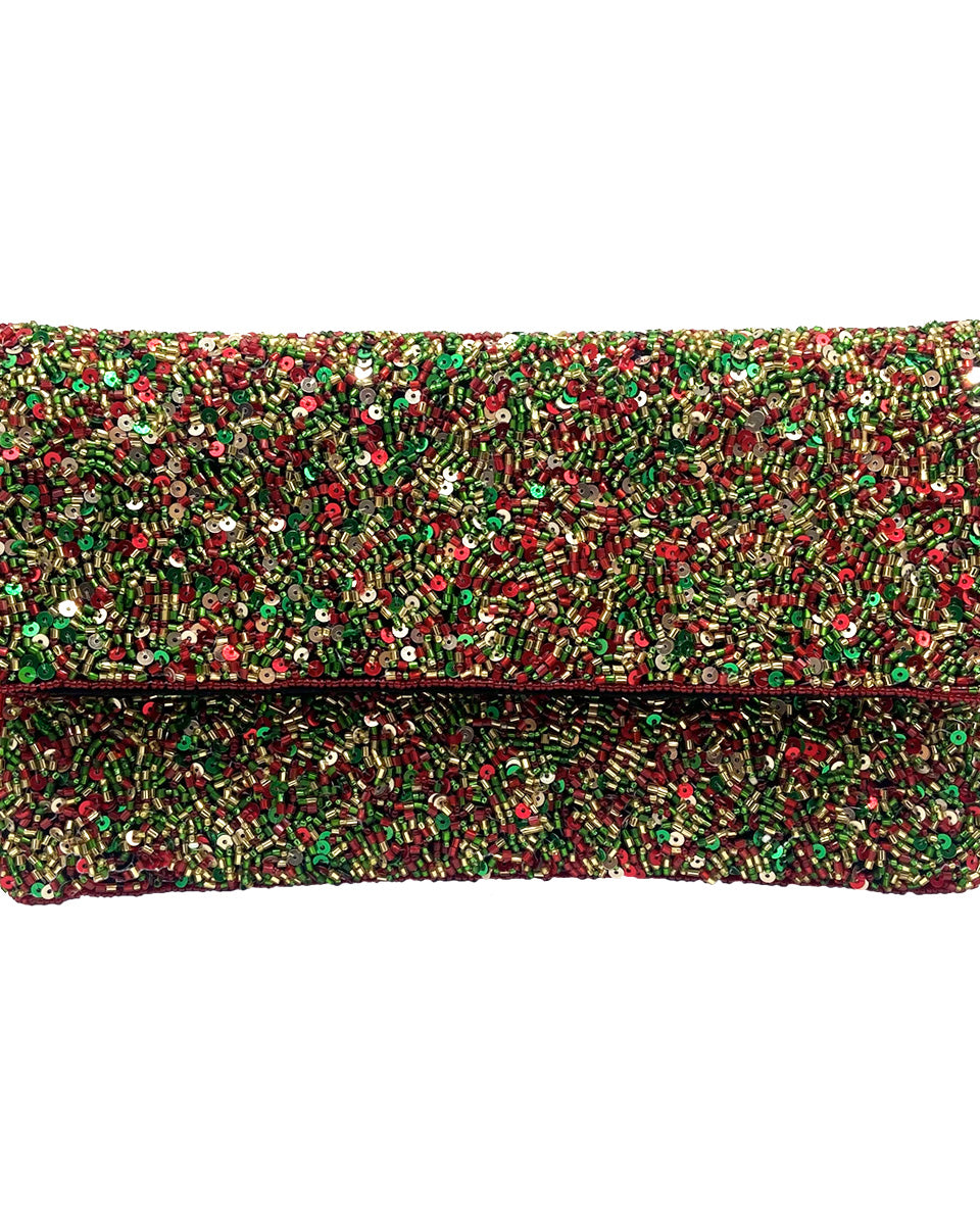 Holiday Beaded Clutch.
