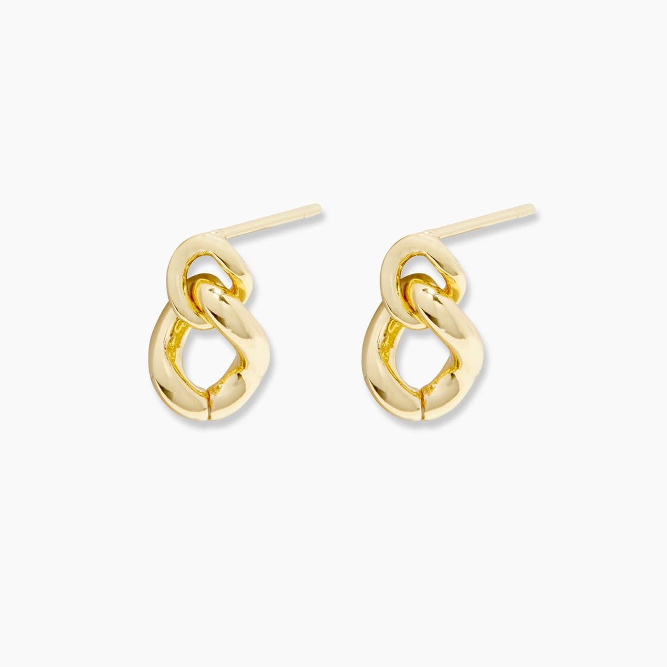 Lou Link Interlocking Earrings (gold).