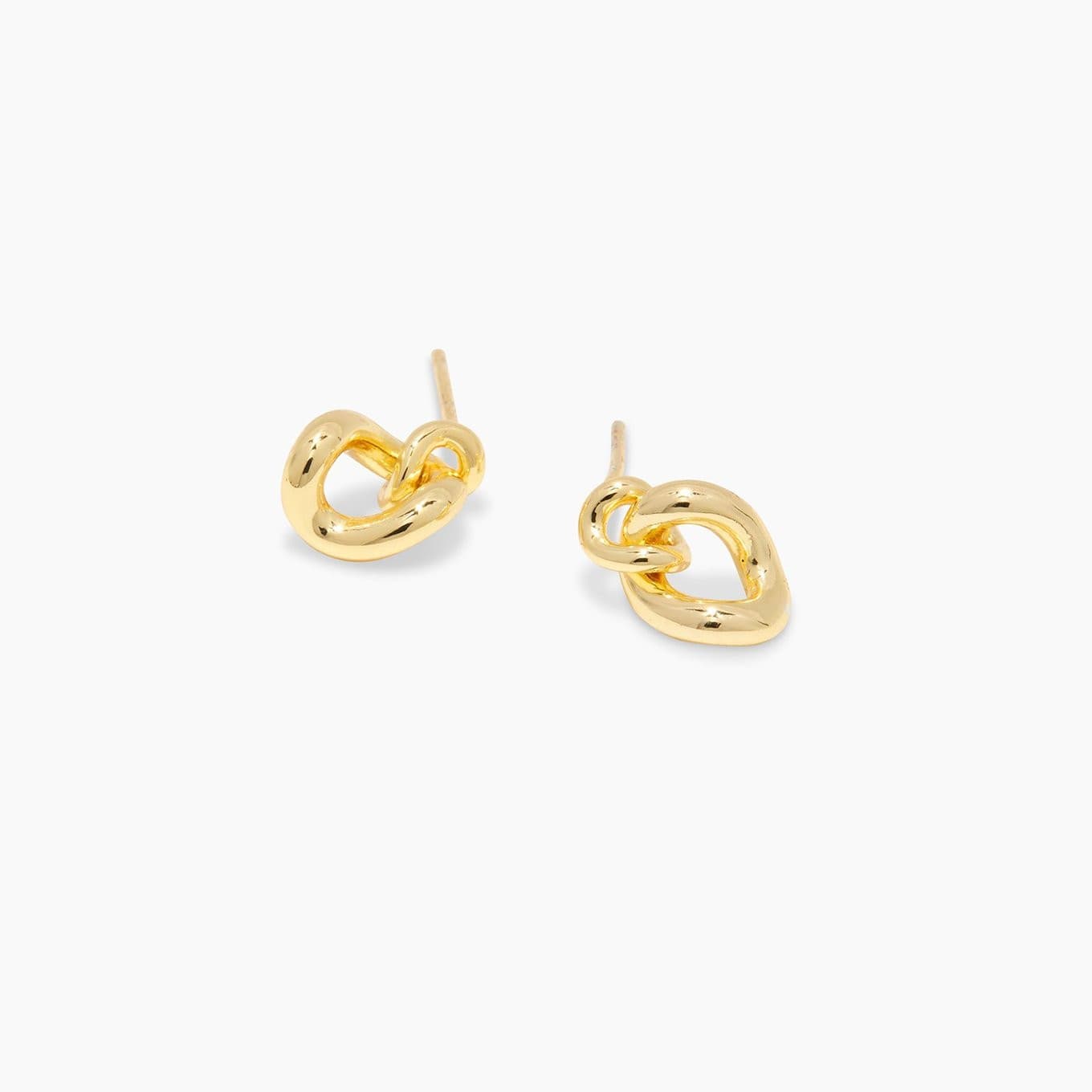 Lou Link Interlocking Earrings (gold).