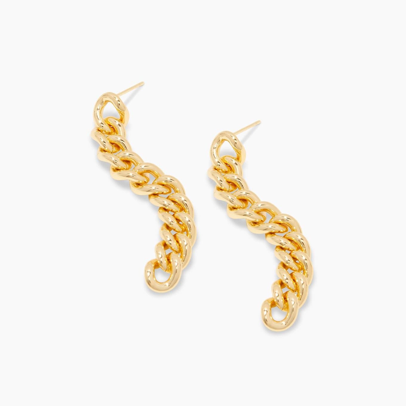 Lou Link Drop Earrings (gold).