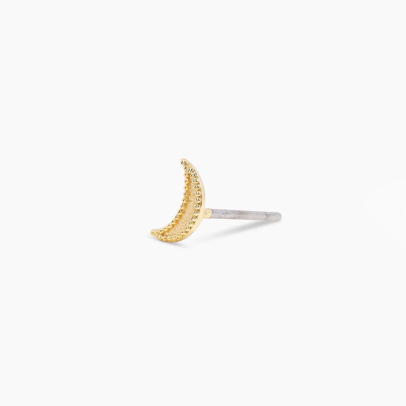 Moon Charm Stud (gold).