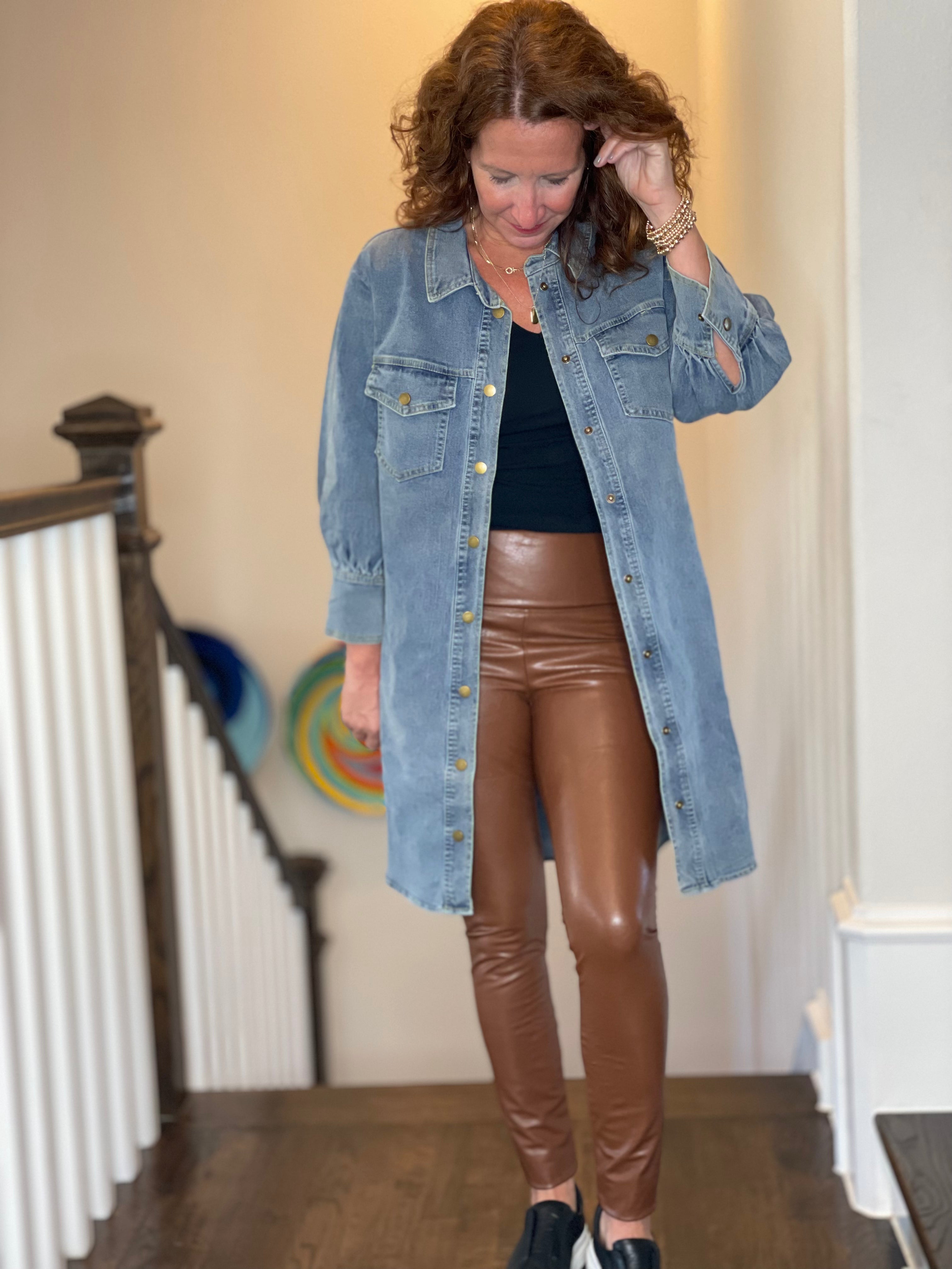 Lysse Textured Vegan Leather Leggings - Harness.