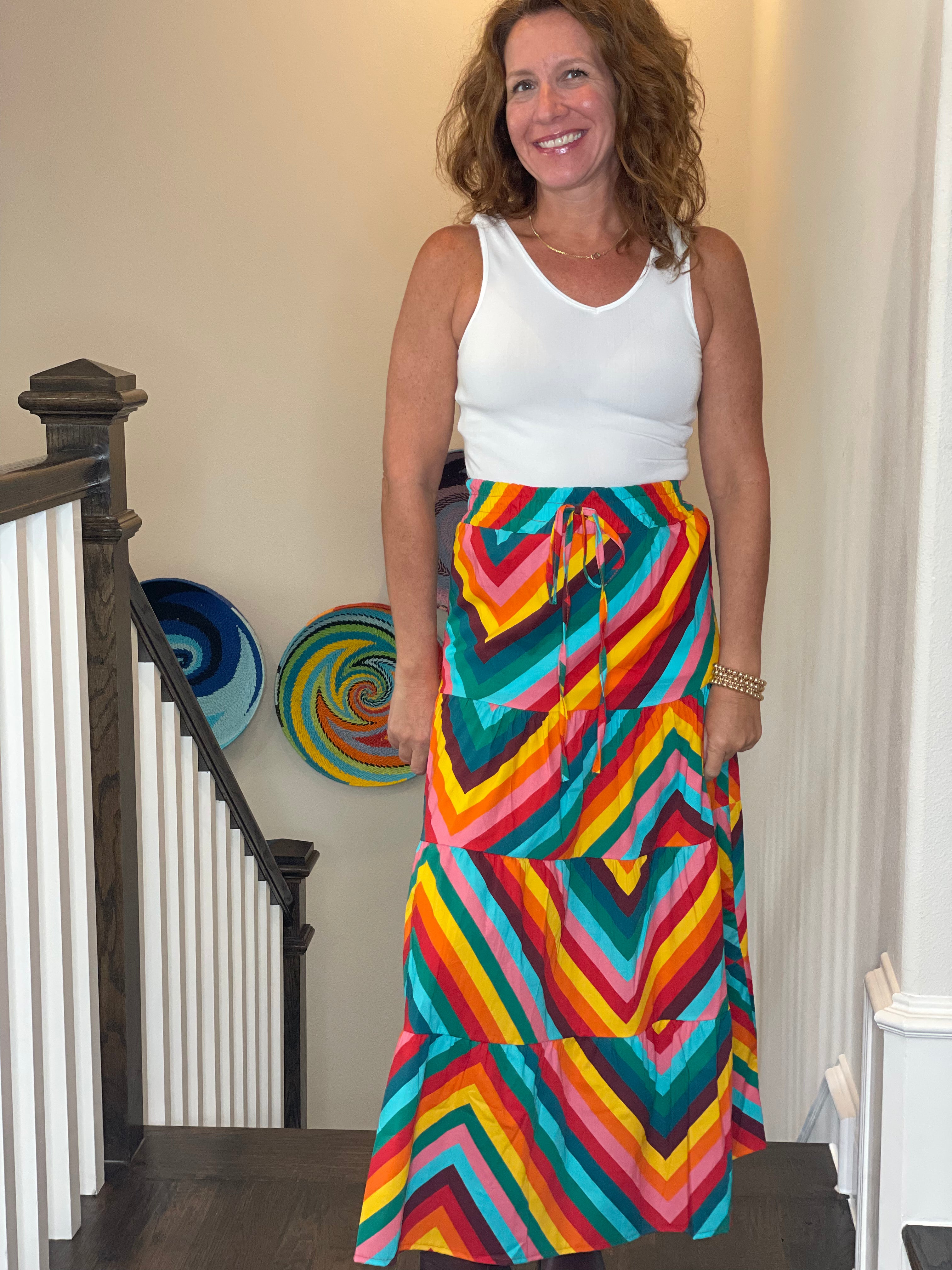 Sofia Amelia Skirt in Piore Pattern.