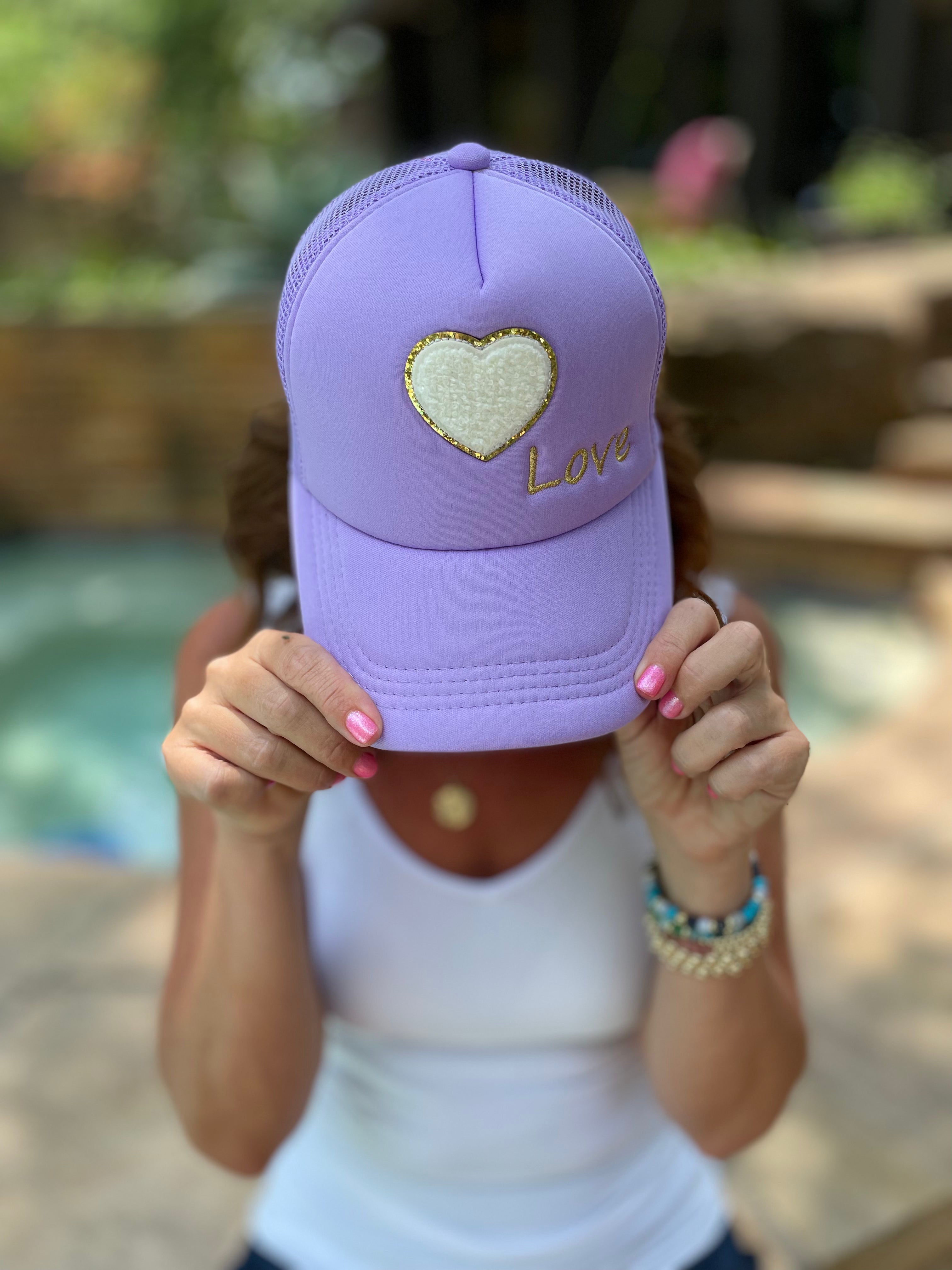Caryn Lawn Love Trucker Hat.