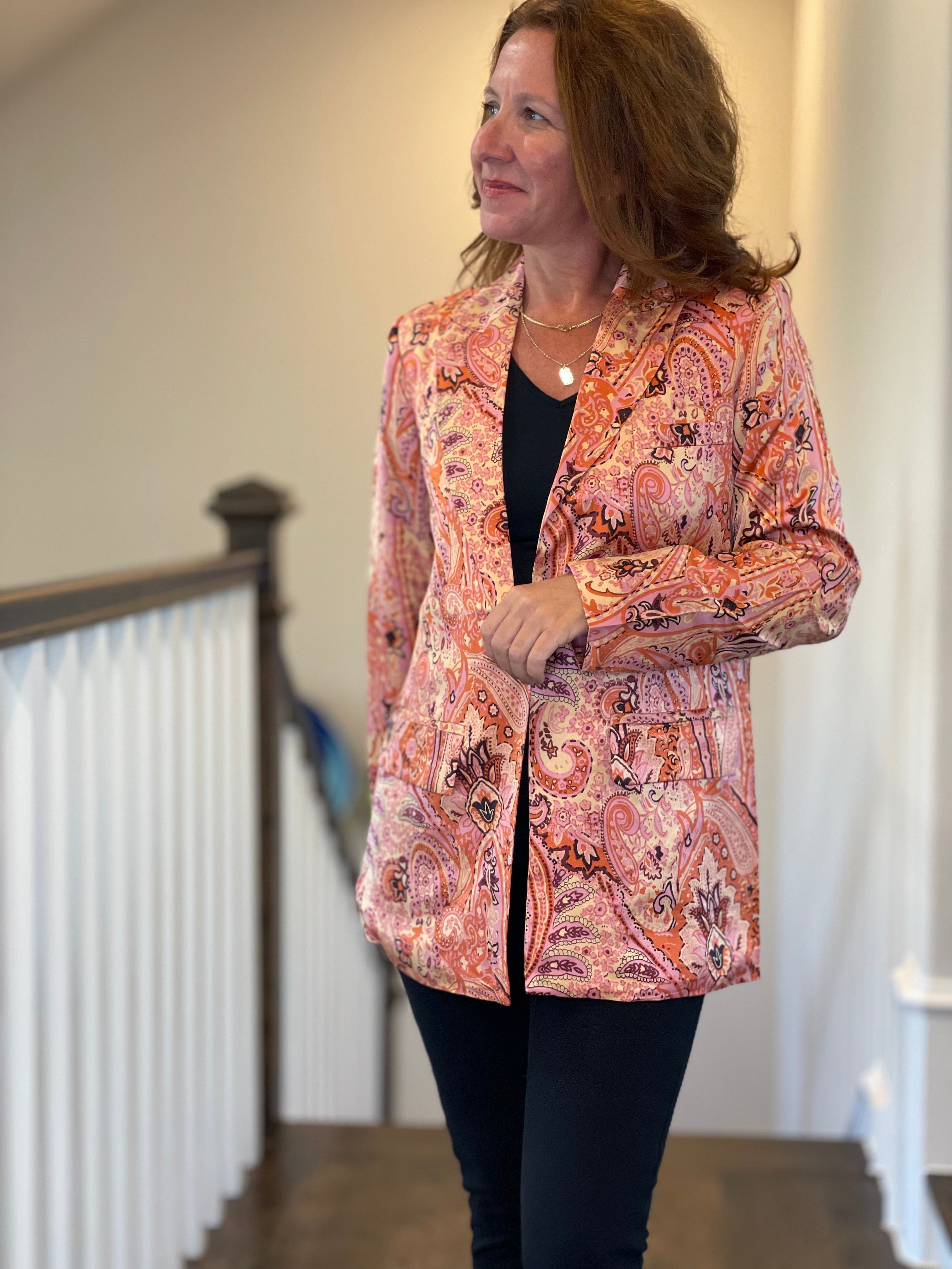 Esqualo Expression Print Blazer.