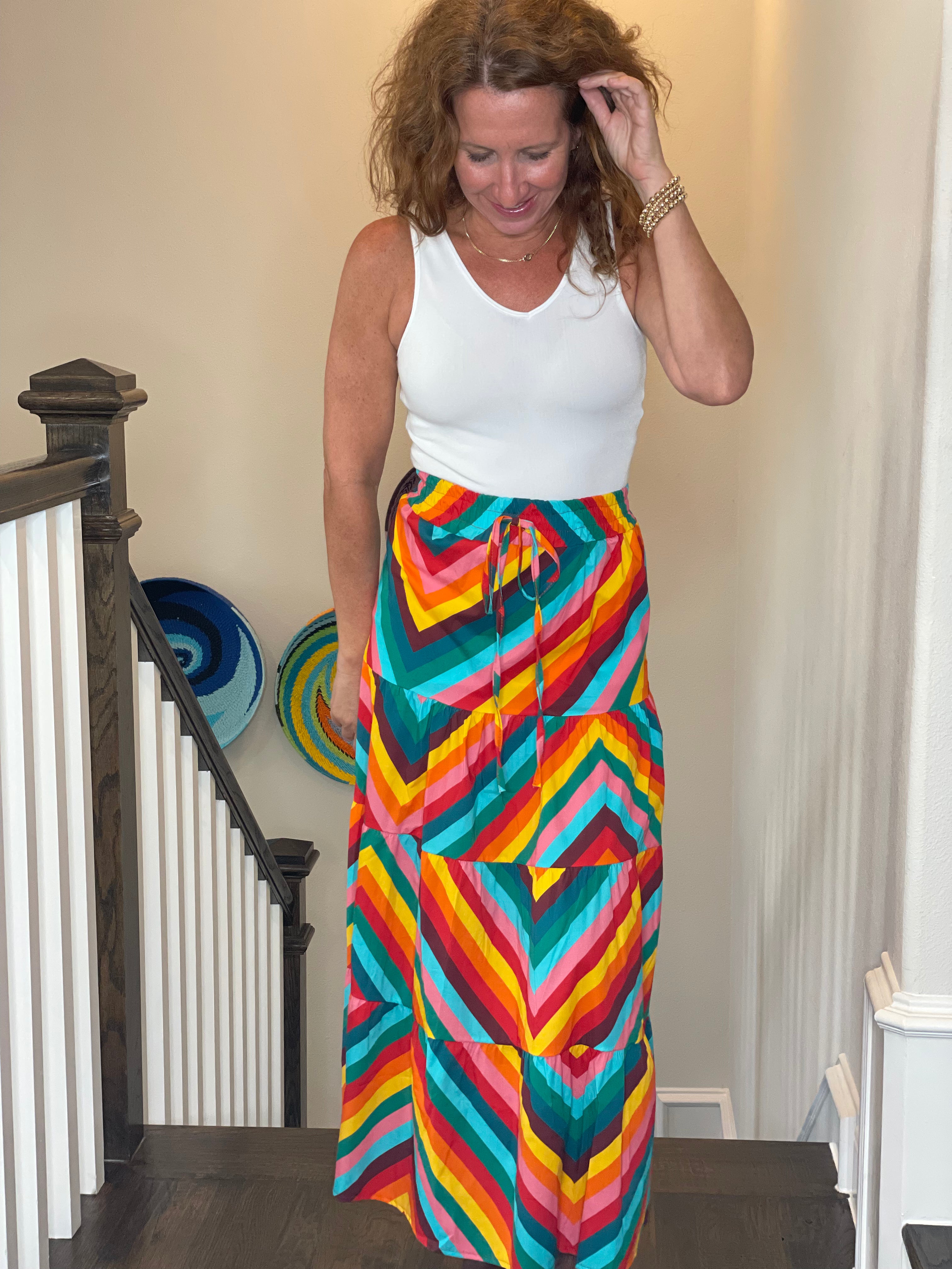 Sofia Amelia Skirt in Piore Pattern.