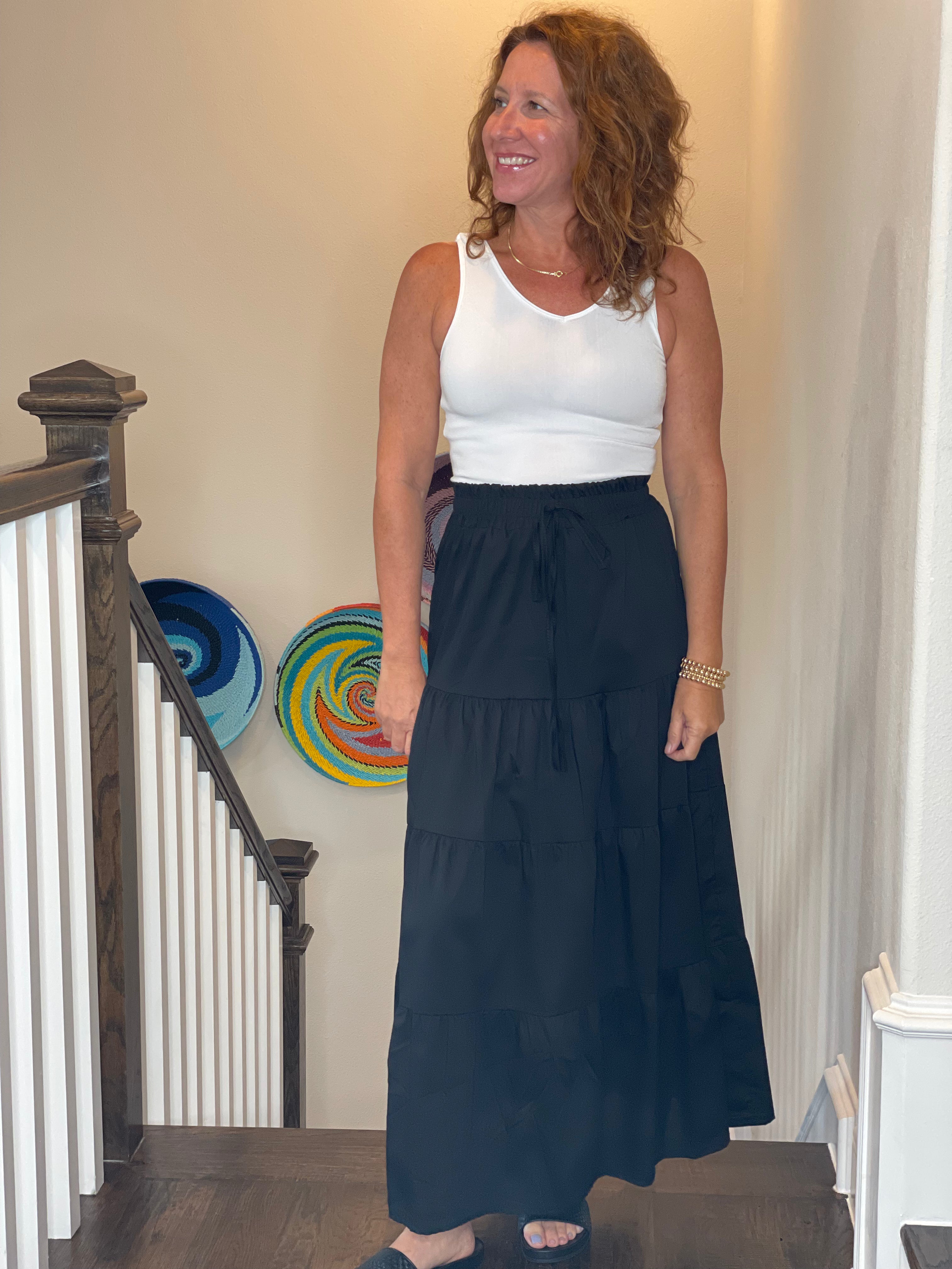 Sofia Amelia Skirt in Black.