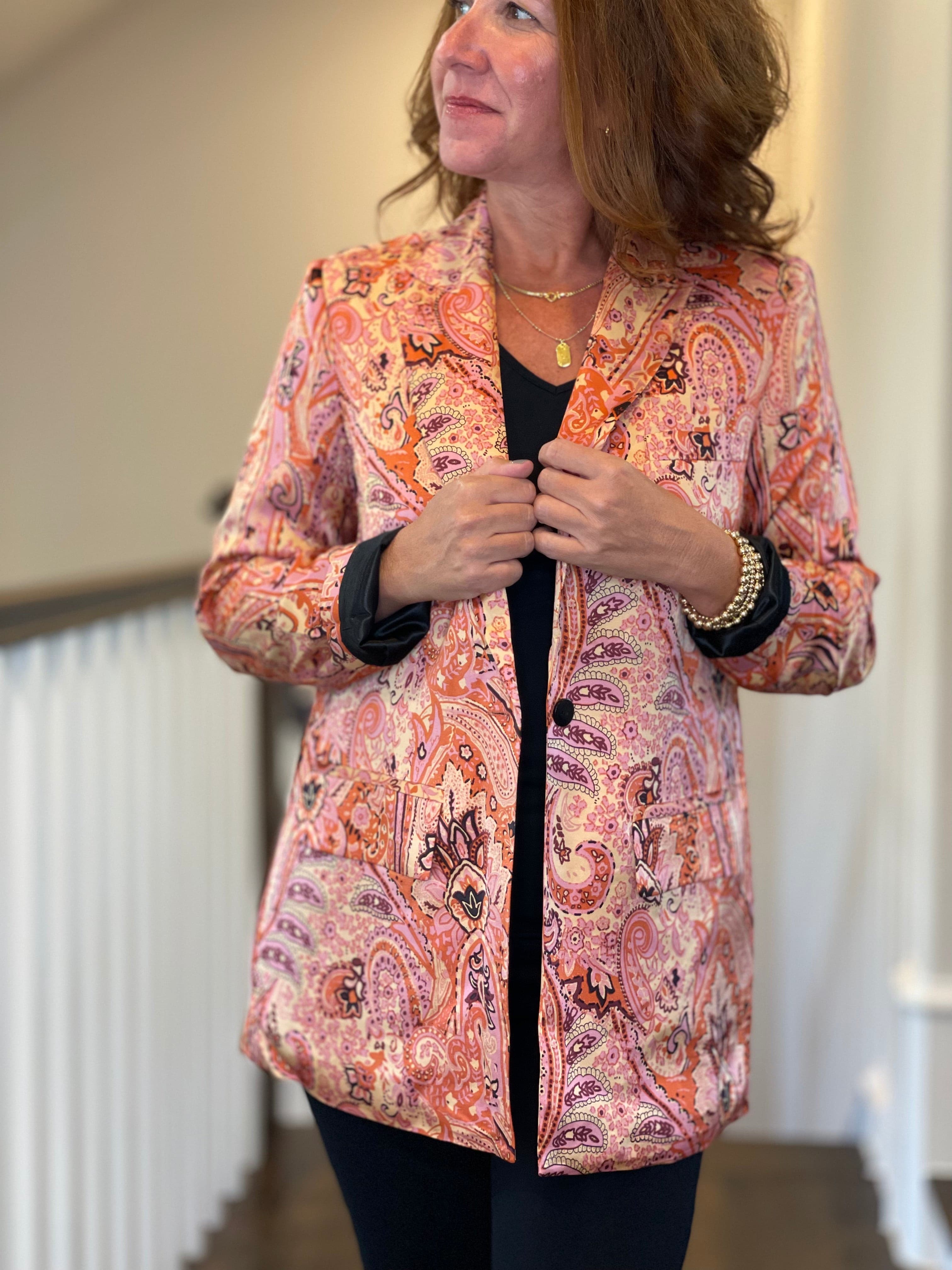 Esqualo Expression Print Blazer.