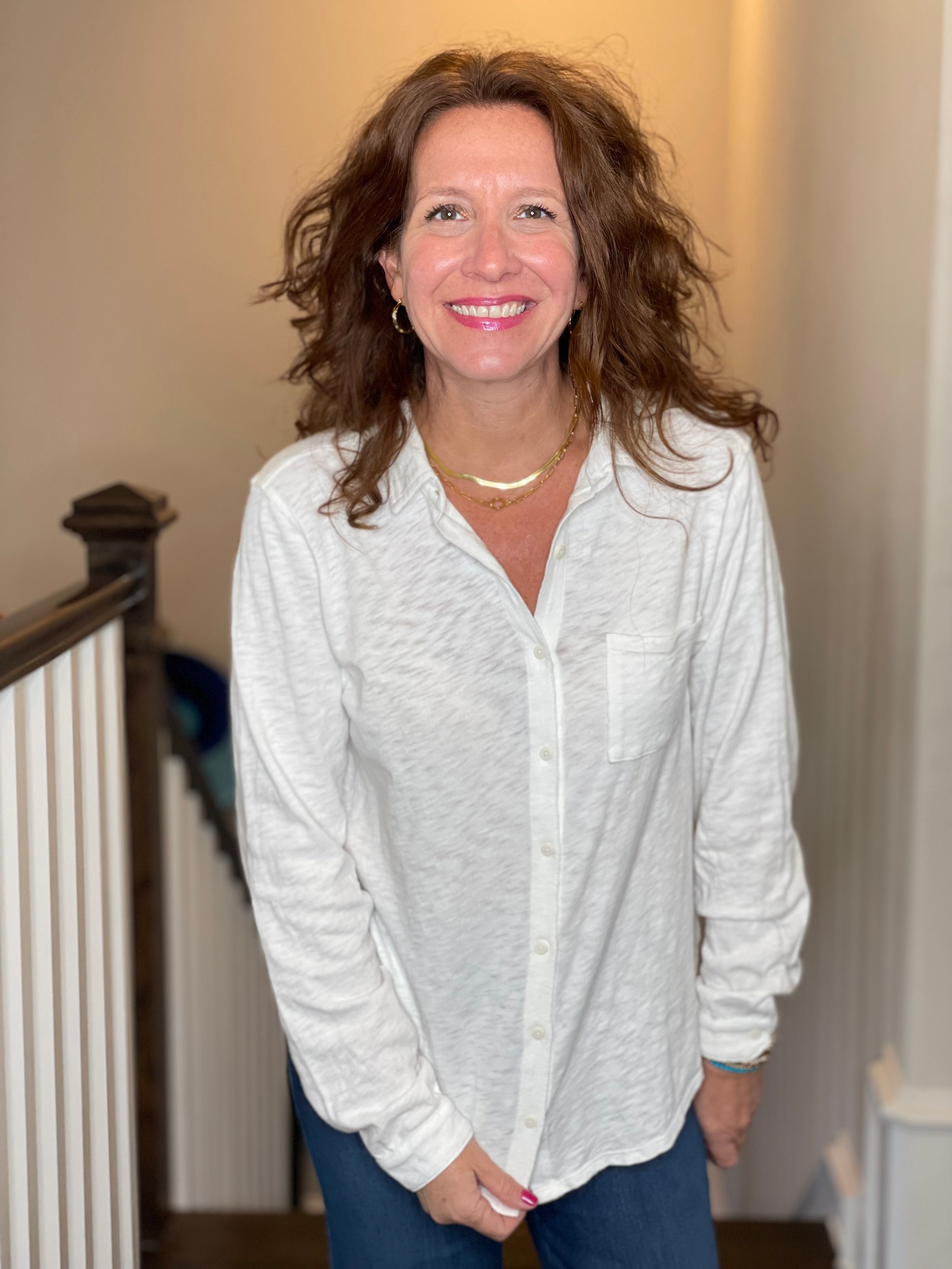 Perfectly Soft Button Up Shirt.