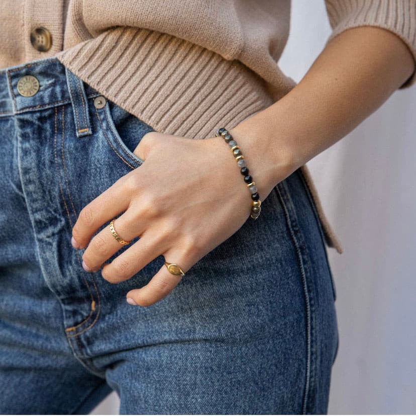 Power Gemstone Mantra Bracelet for Virtue.