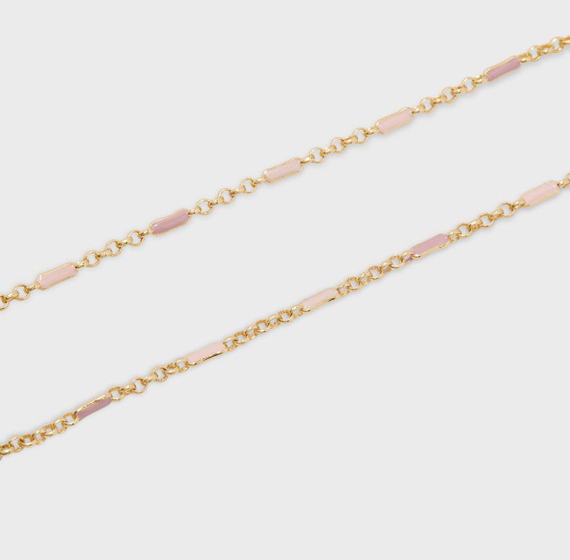 Amalfi Necklace (gold & blush mix).