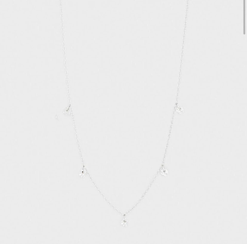 5 Disc Choker Necklace (silver).