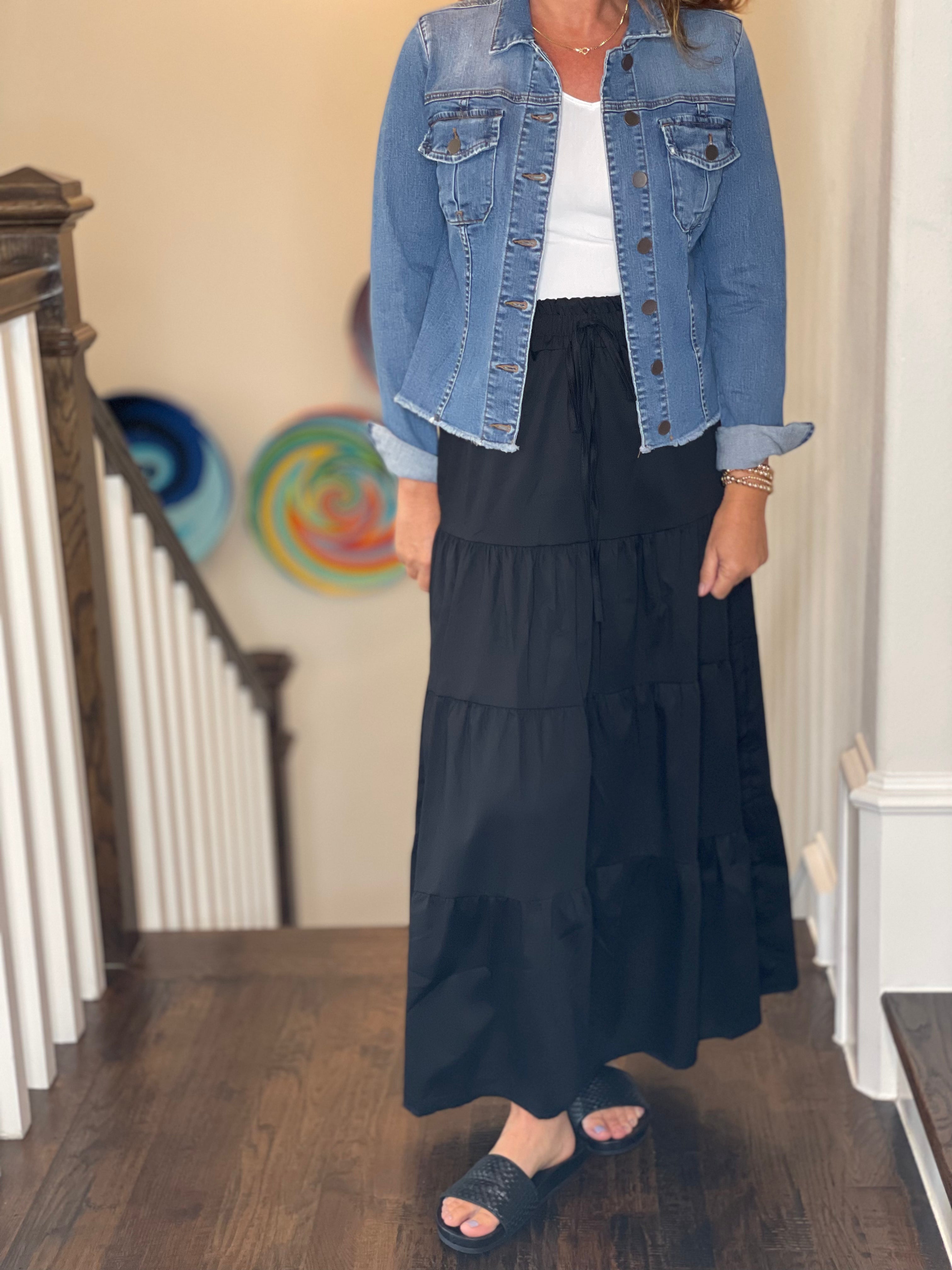 Sofia Amelia Skirt in Black.