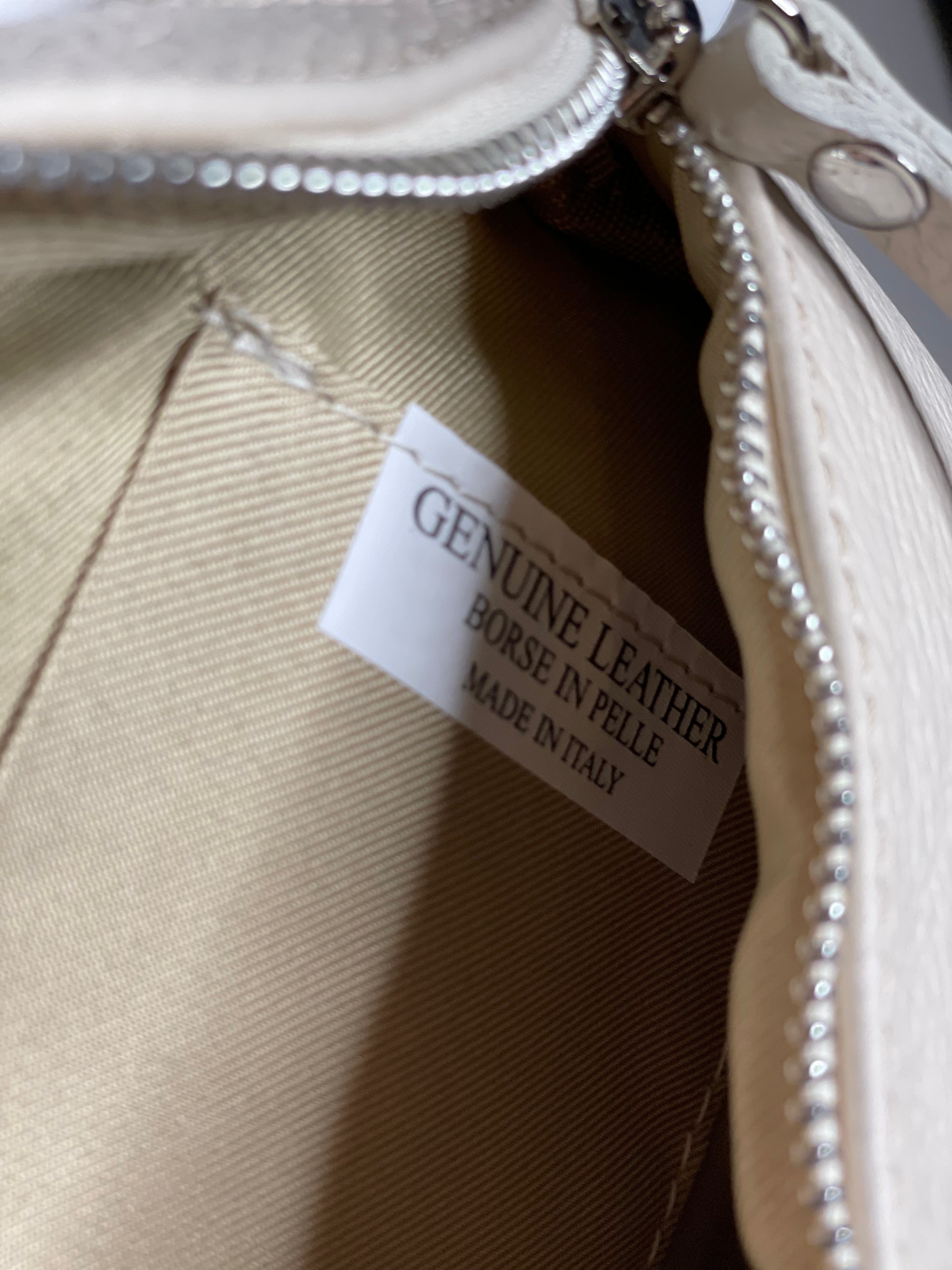 Leather Crossbody Bag in Buff.