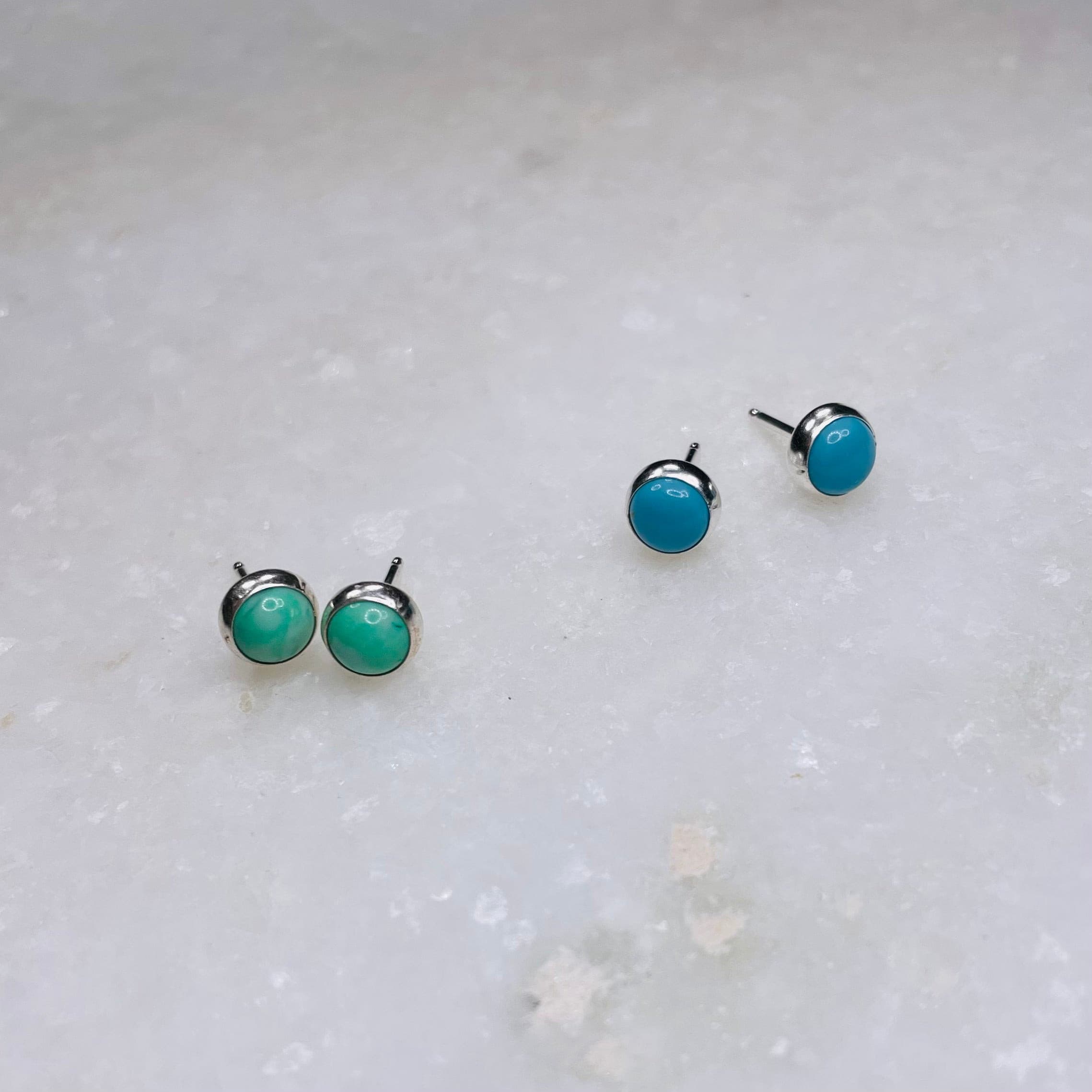 Kingman Turquoise Stud Earrings.