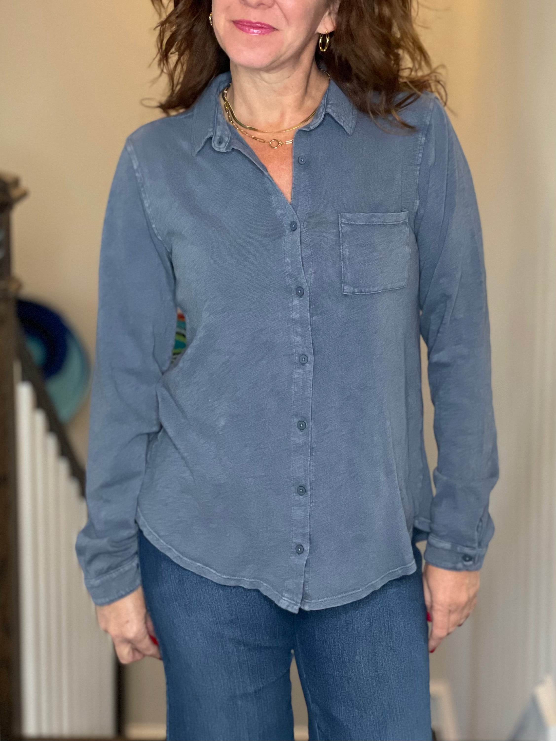 Perfectly Soft Button Up Shirt.