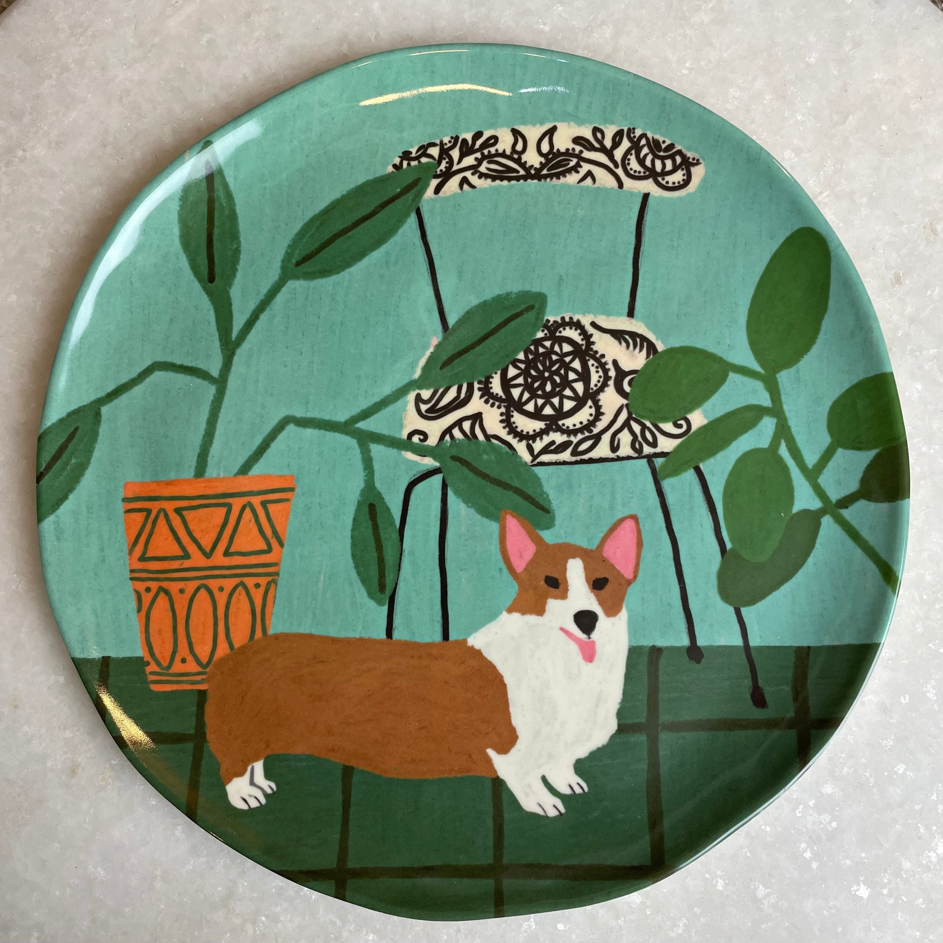 Assorted Dog Melamine Plates.