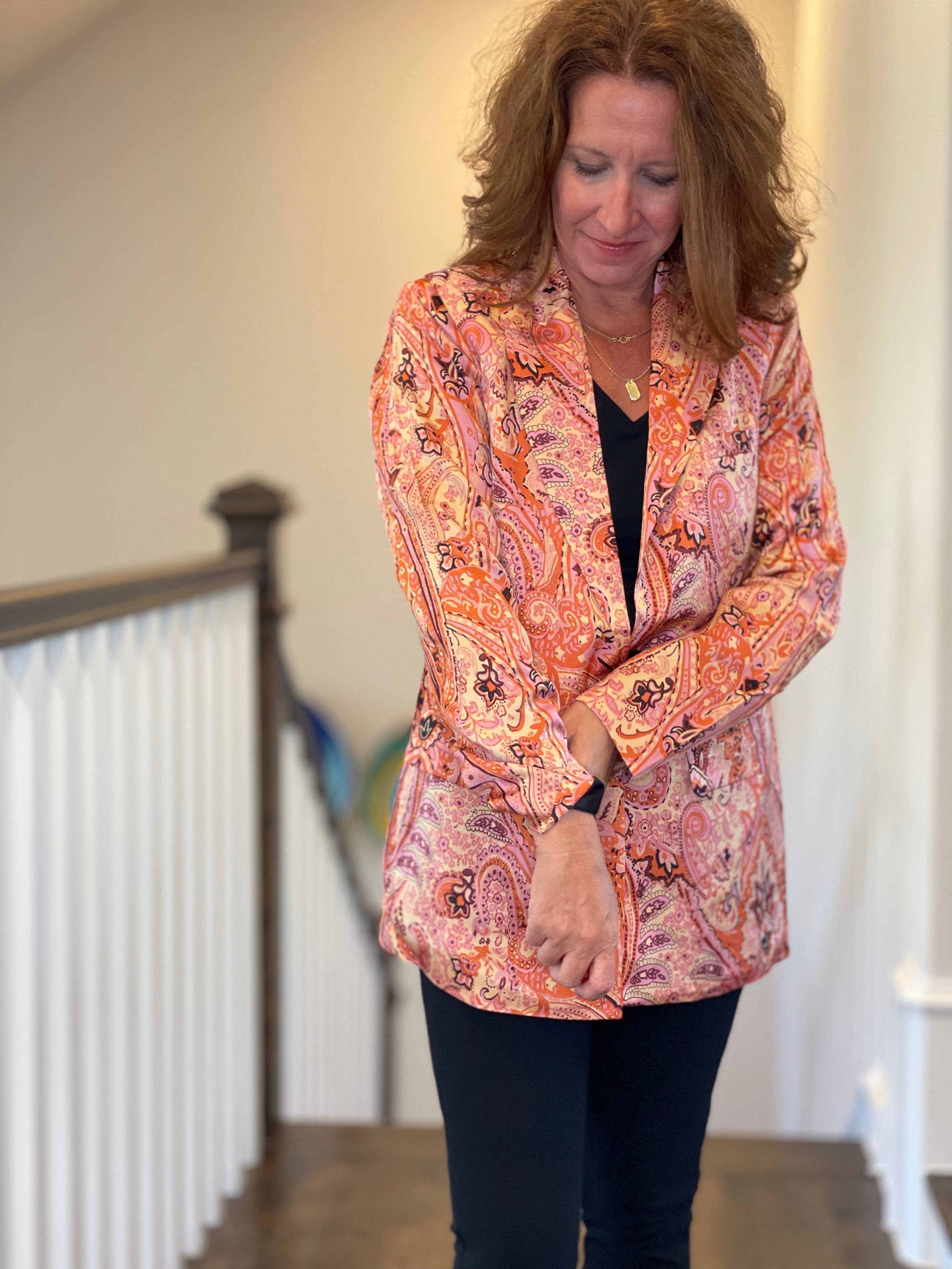 Esqualo Expression Print Blazer.