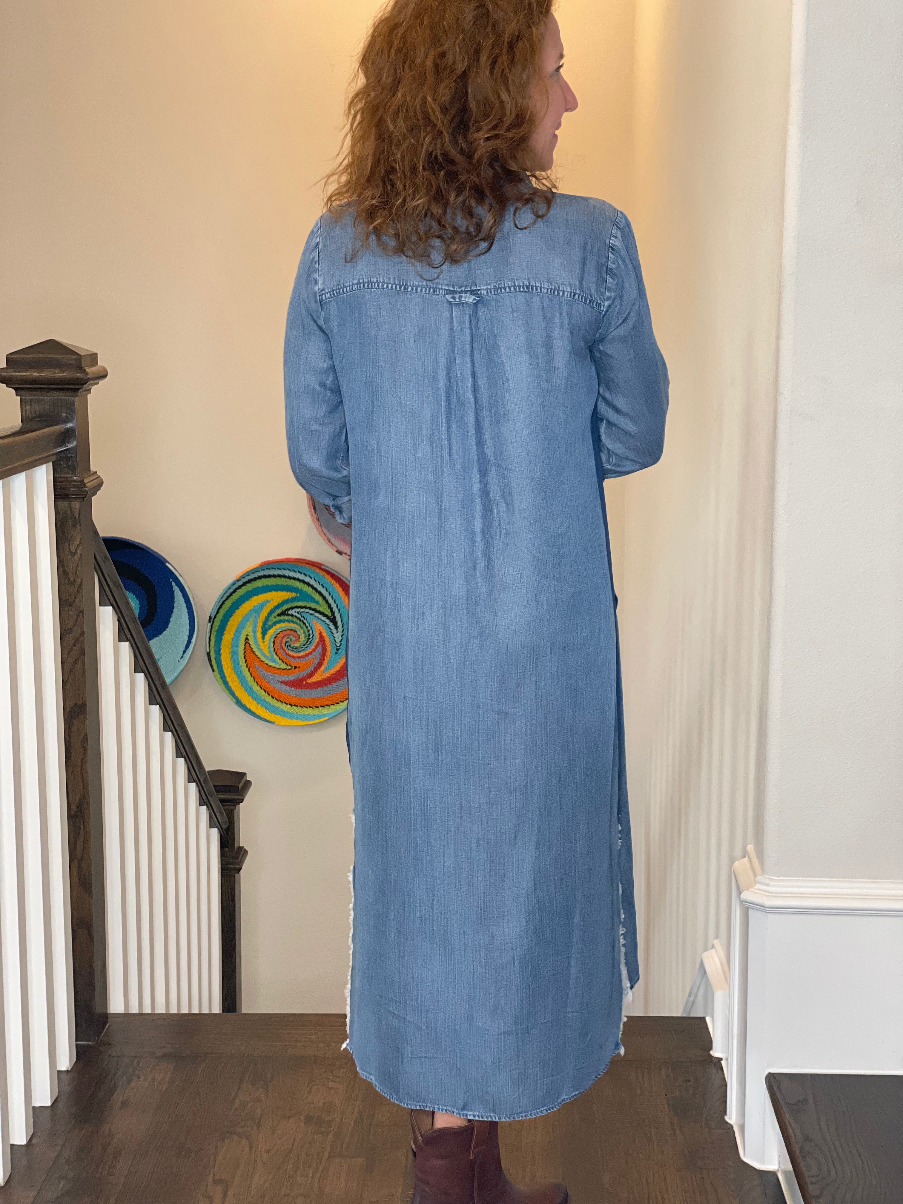 City 2-Way Chambray Dress.