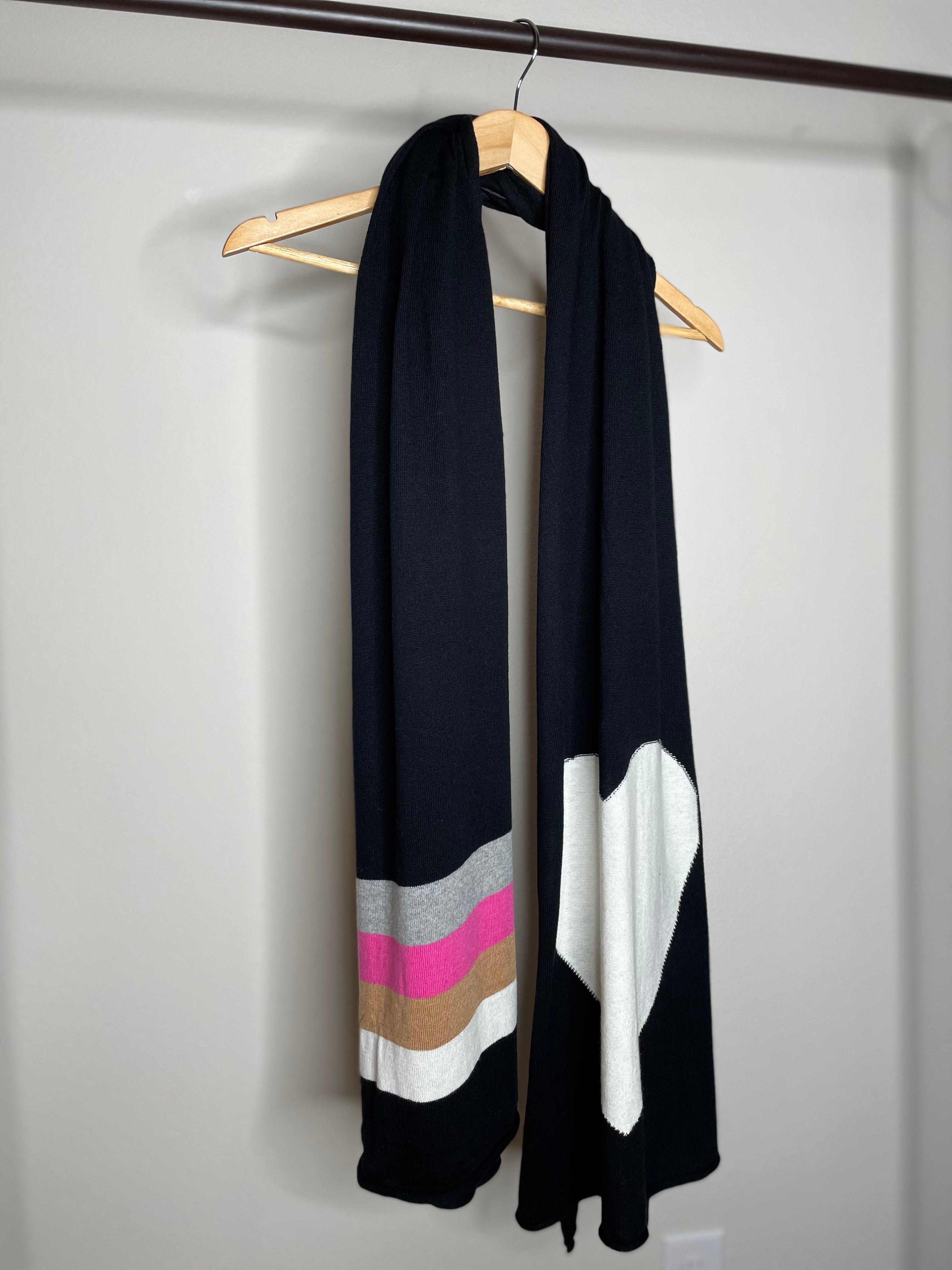 Zaket & Plover Heart Wrap in Black.