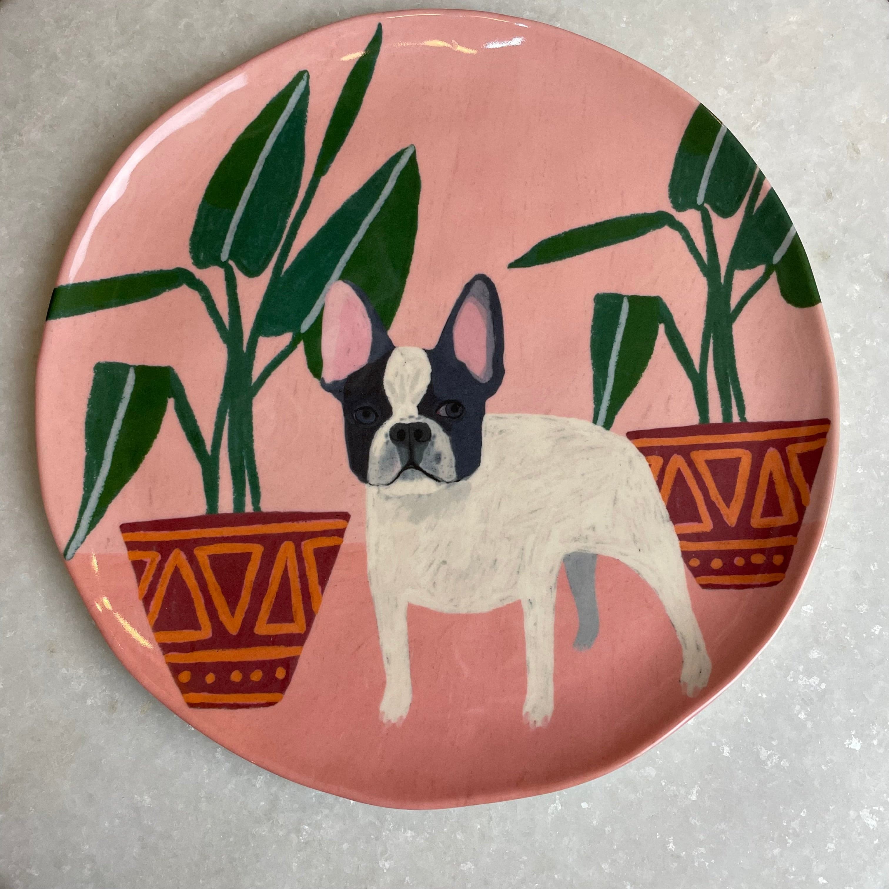 Assorted Dog Melamine Plates.