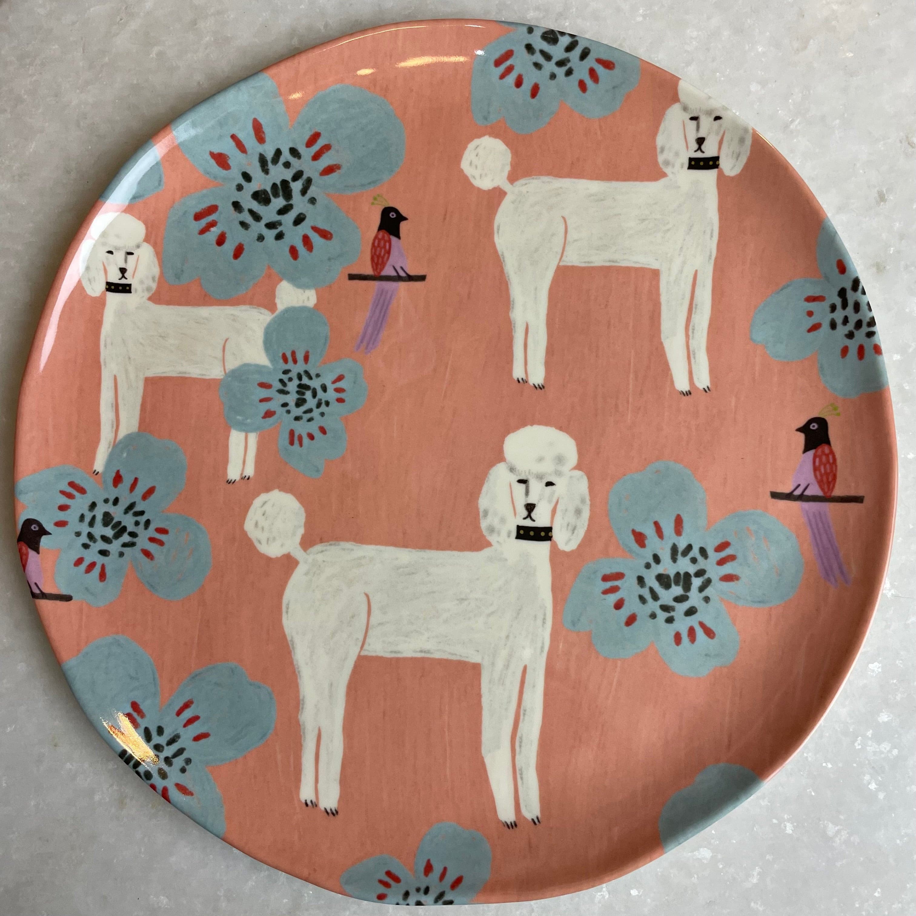 Assorted Dog Melamine Plates.