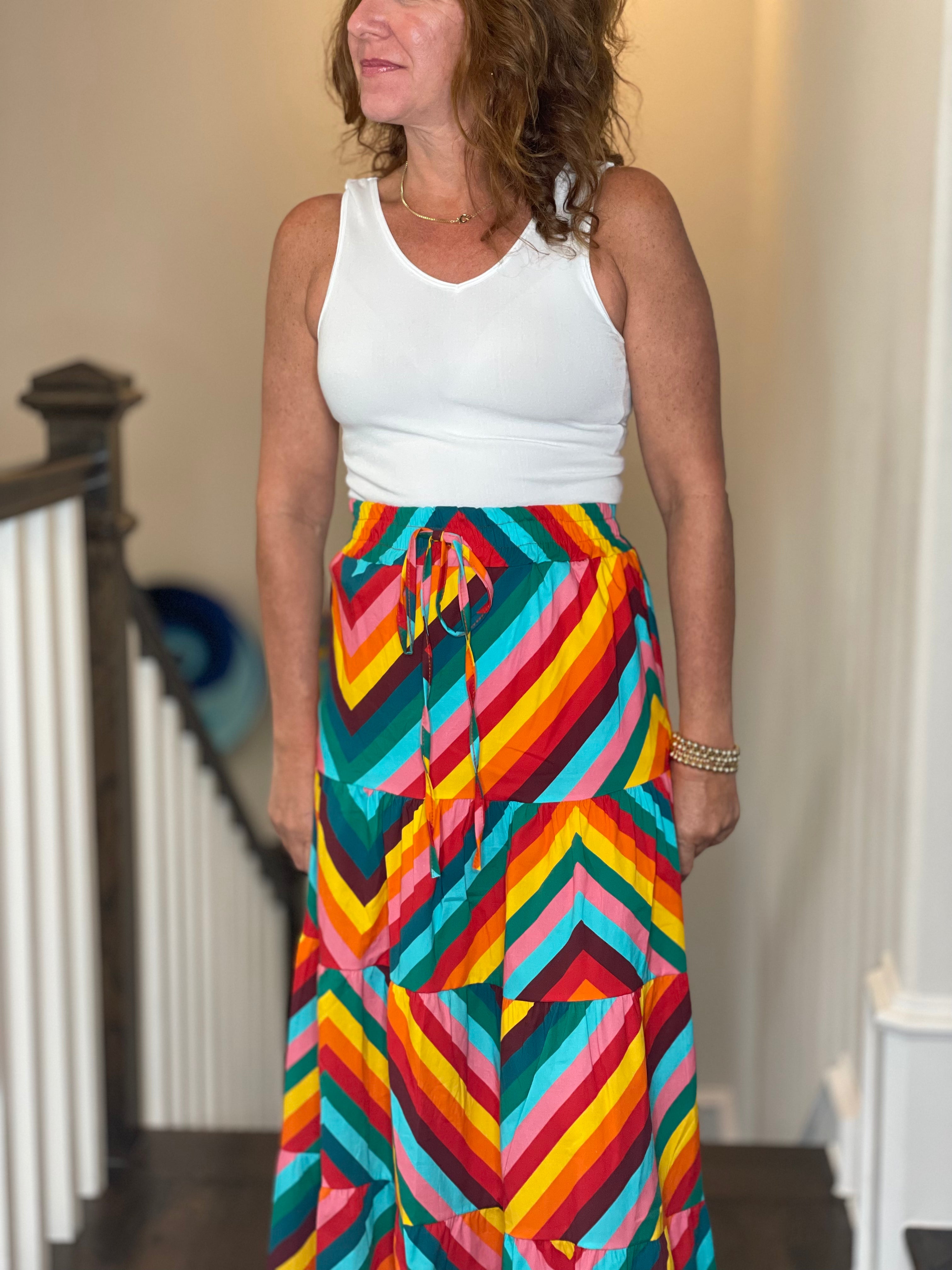 Sofia Amelia Skirt in Piore Pattern.