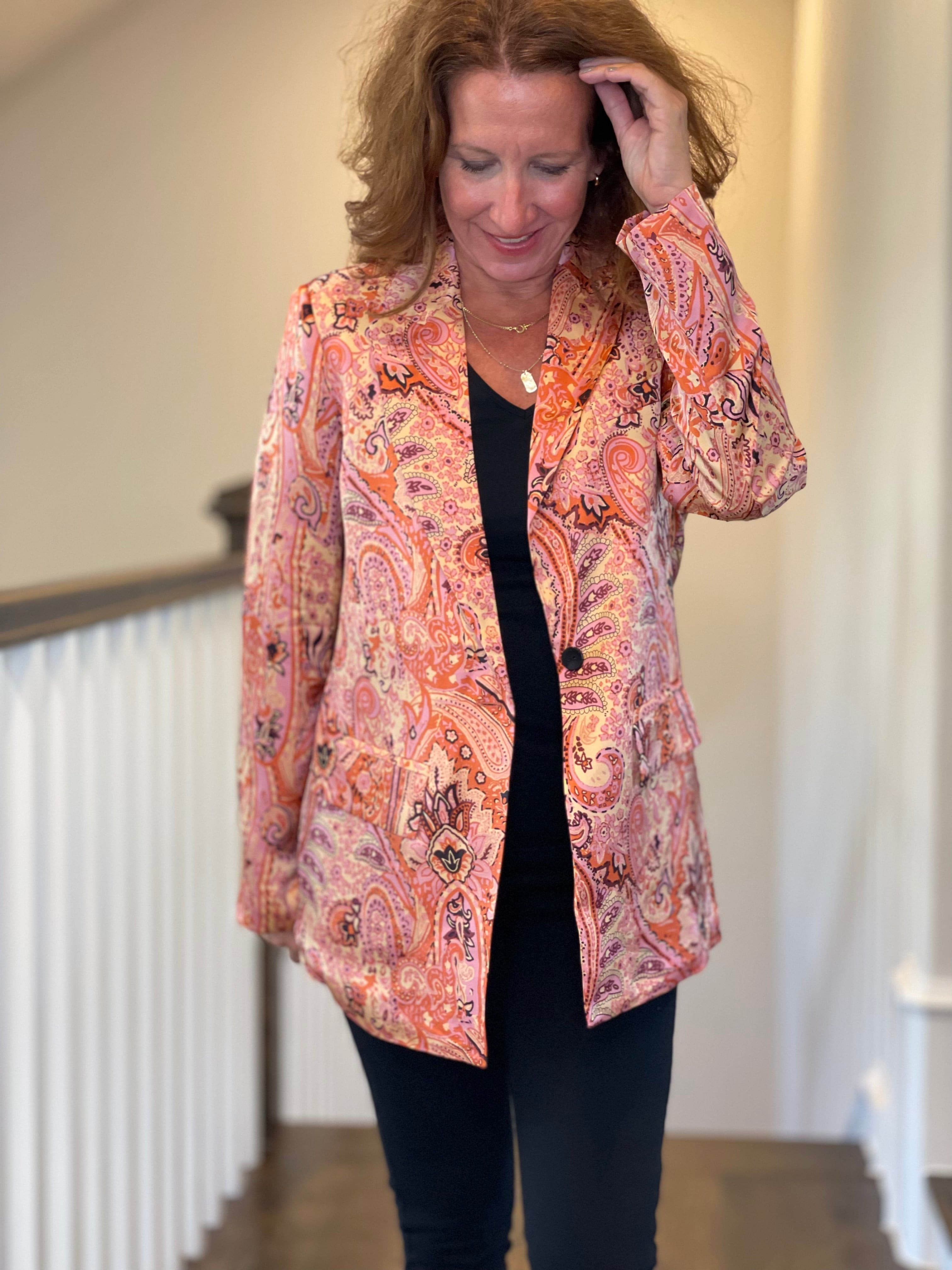 Esqualo Expression Print Blazer.