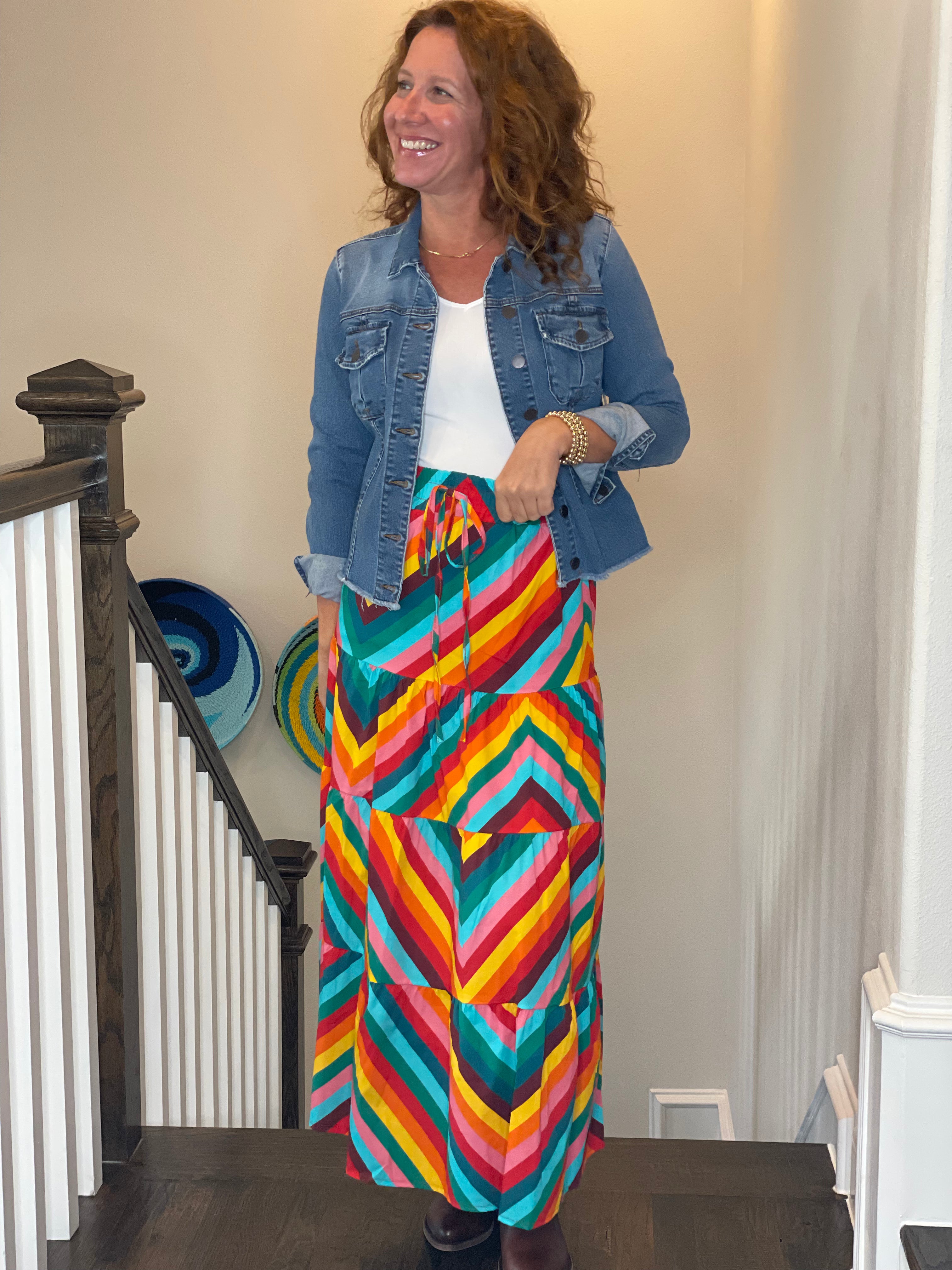 Sofia Amelia Skirt in Piore Pattern.