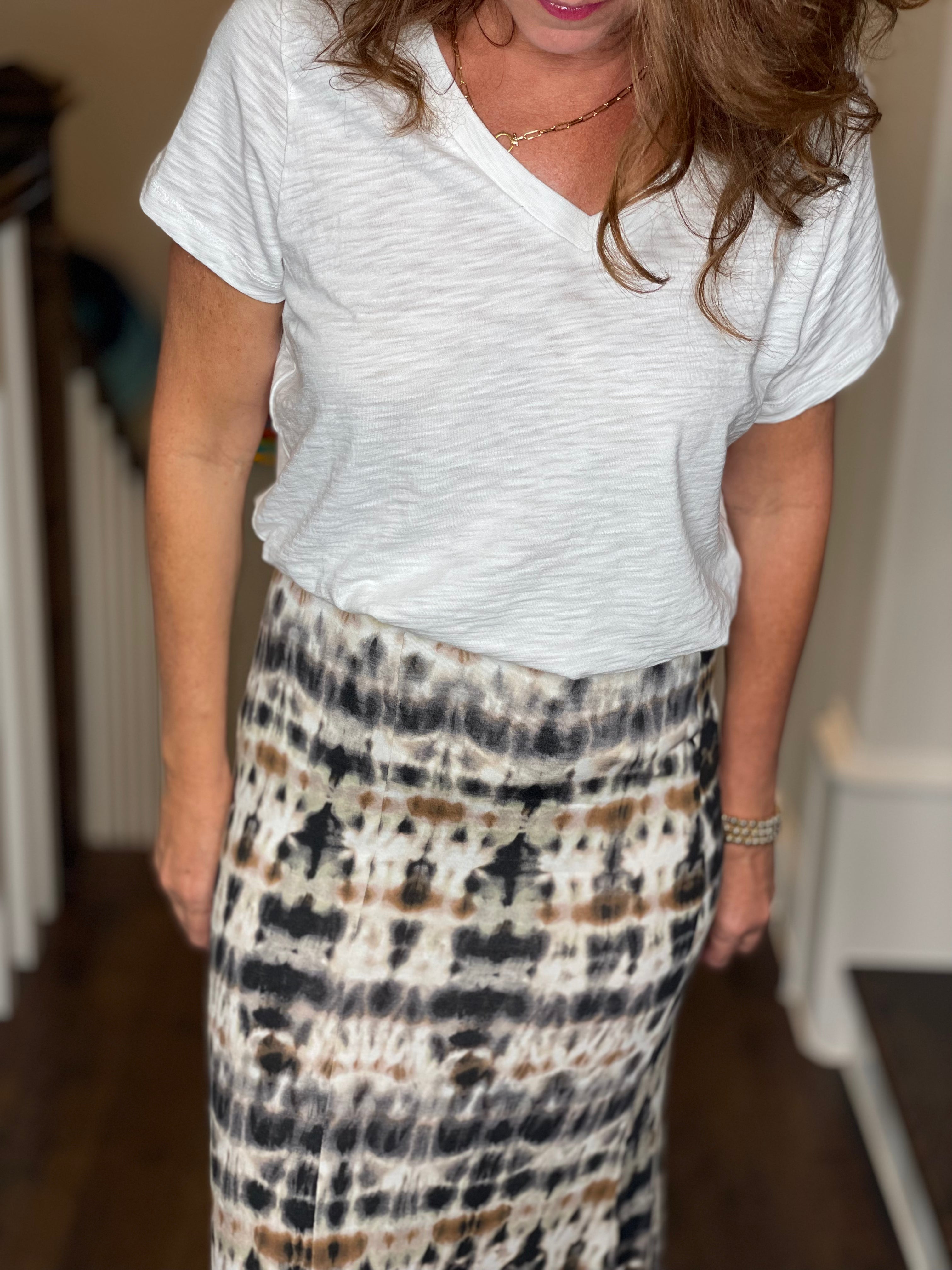 Karen Kane Maxi Flare Skirt.