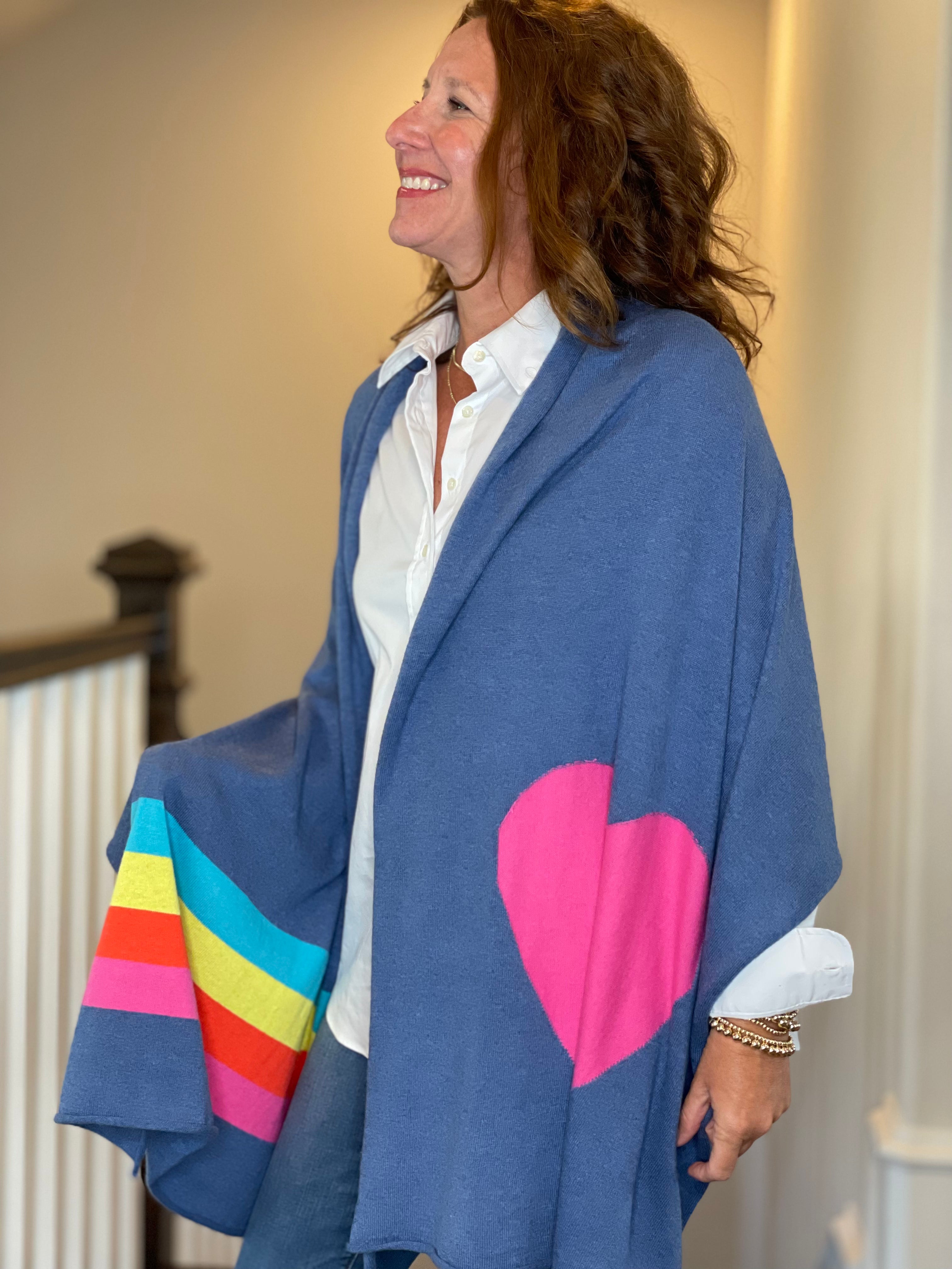 Zaket & Plover Heart Wrap in Chambray.