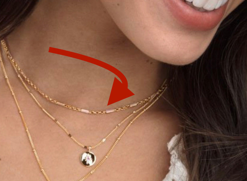 Amalfi Necklace (gold & blush mix).