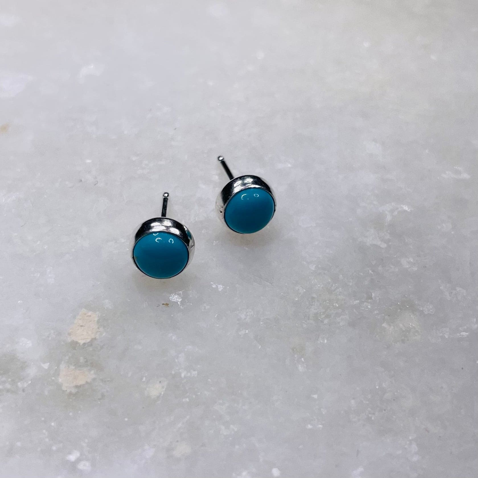Kingman Turquoise Stud Earrings.