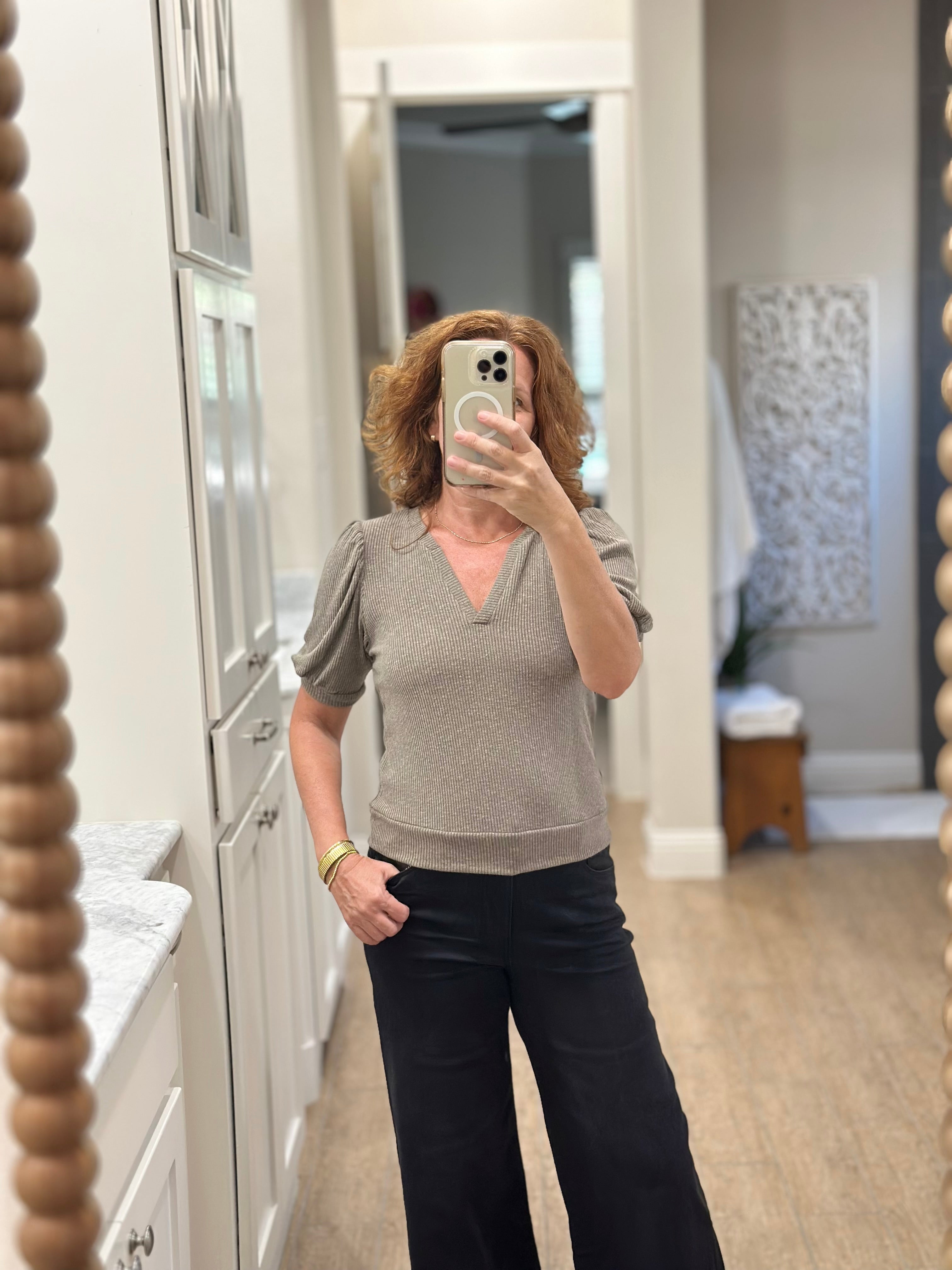 (取寄) マイケル スターズ レディース ジーン パフ スリーブ トップ Michael Stars women Jane Puff Sleeve Top Nocturnal Jane Puff Sleeve Top