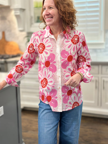 Ivy Jane - Pop Flower Border Top – CAS curate.admire.style