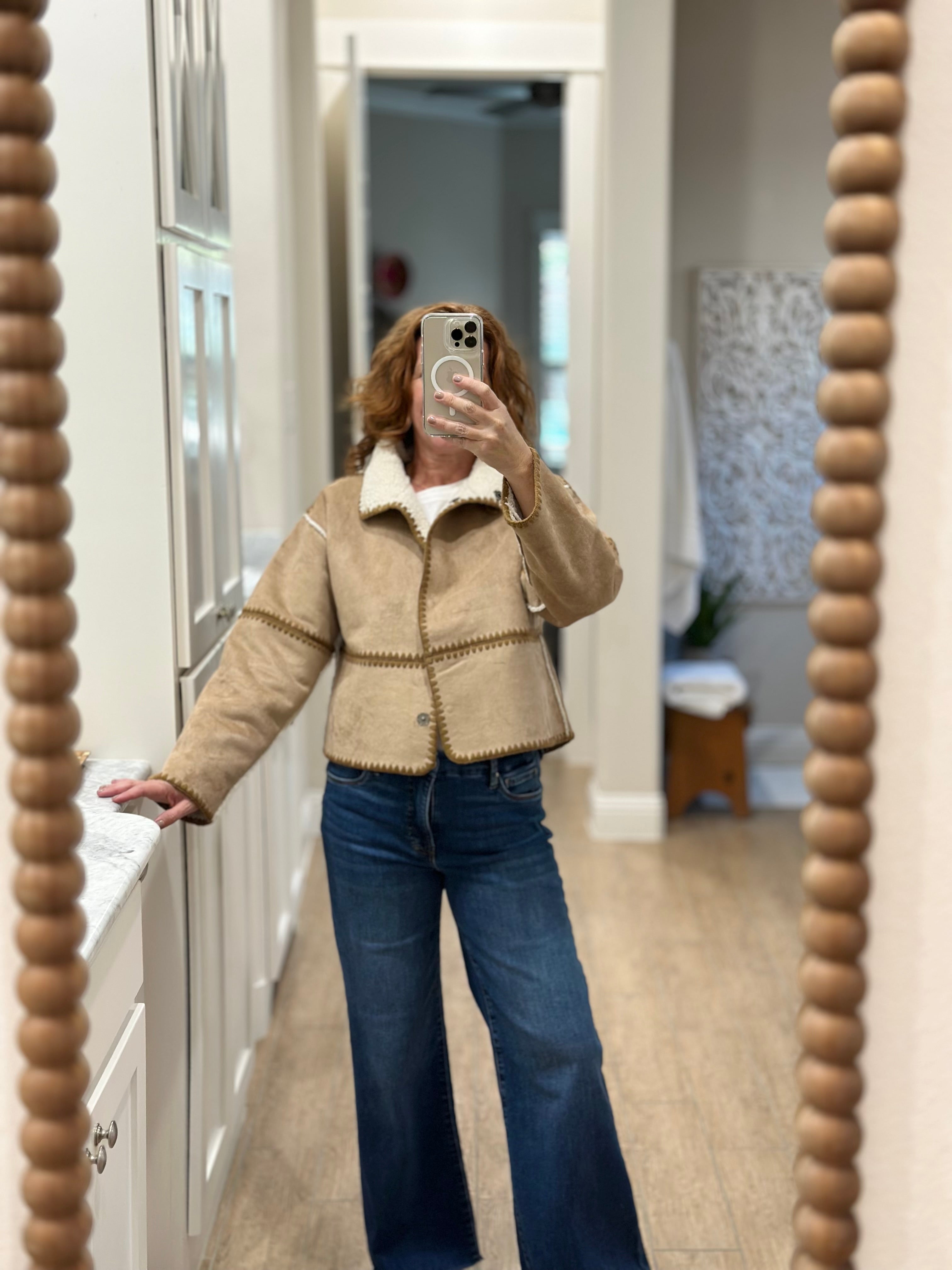 Dylan - Casey Stitched Jacket in Teddy Brown (reversible) – CAS