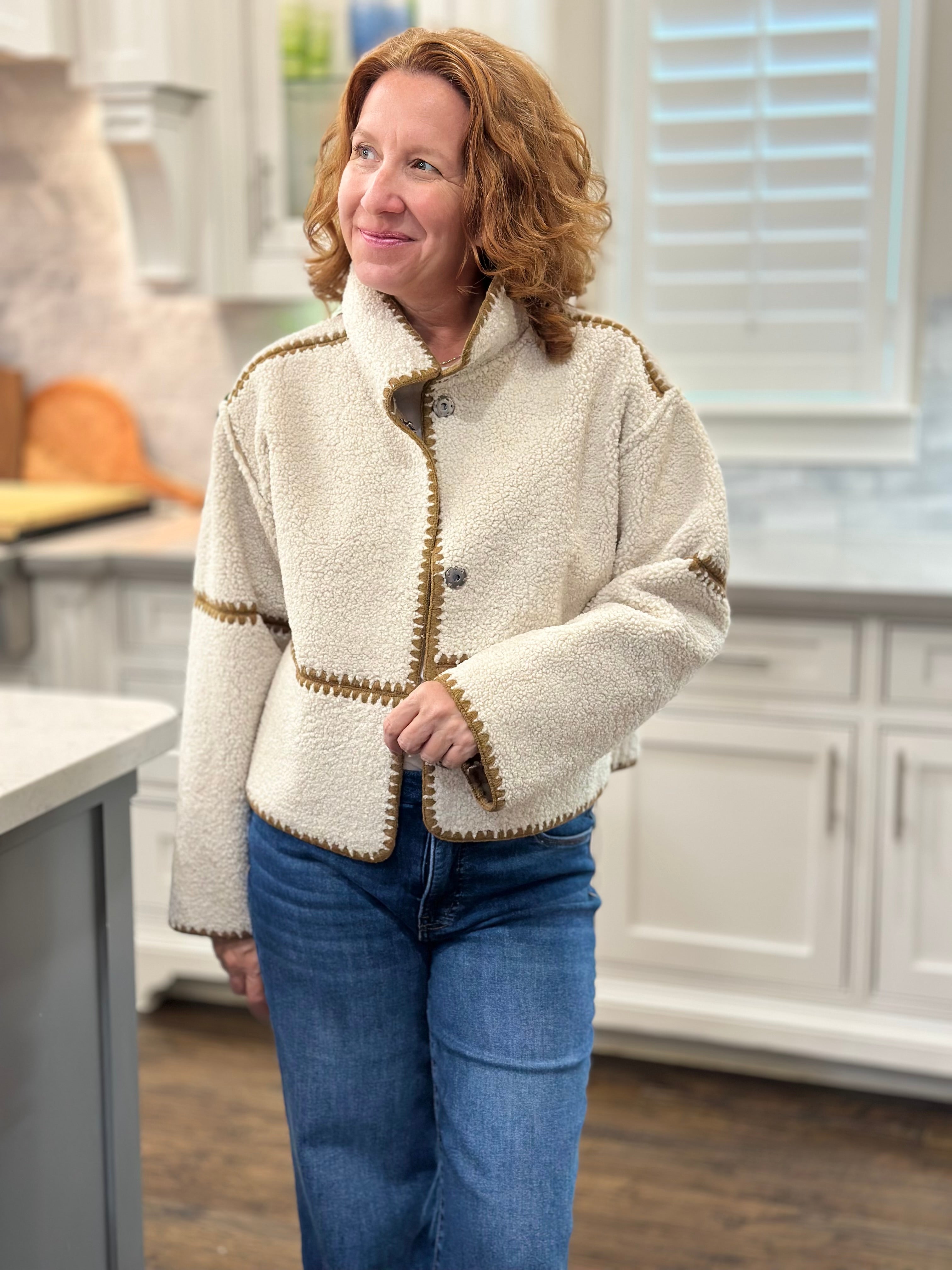 Dylan - Casey Stitched Jacket in Teddy Brown (reversible) – CAS