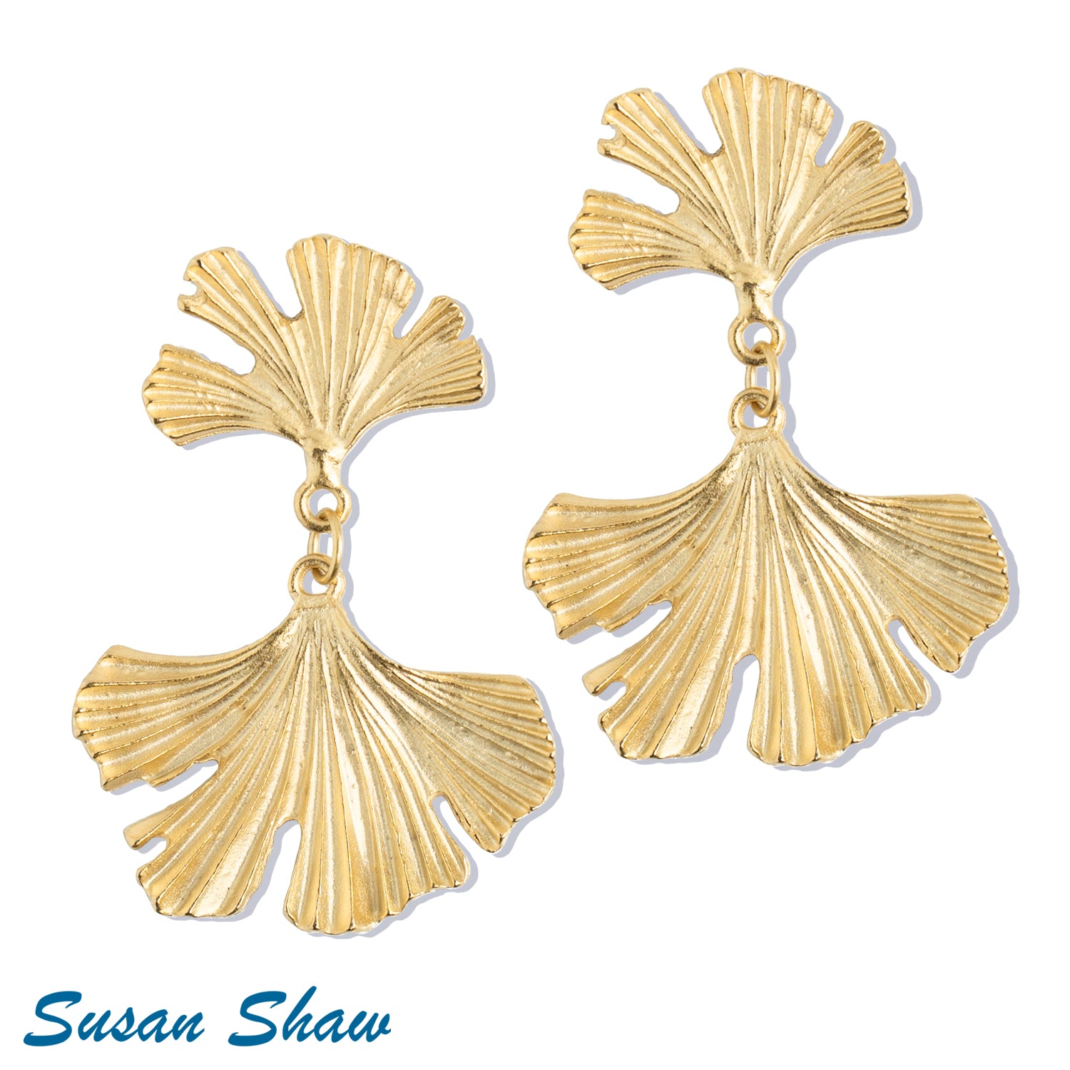 Susan Shaw Ginkgo Earrings.