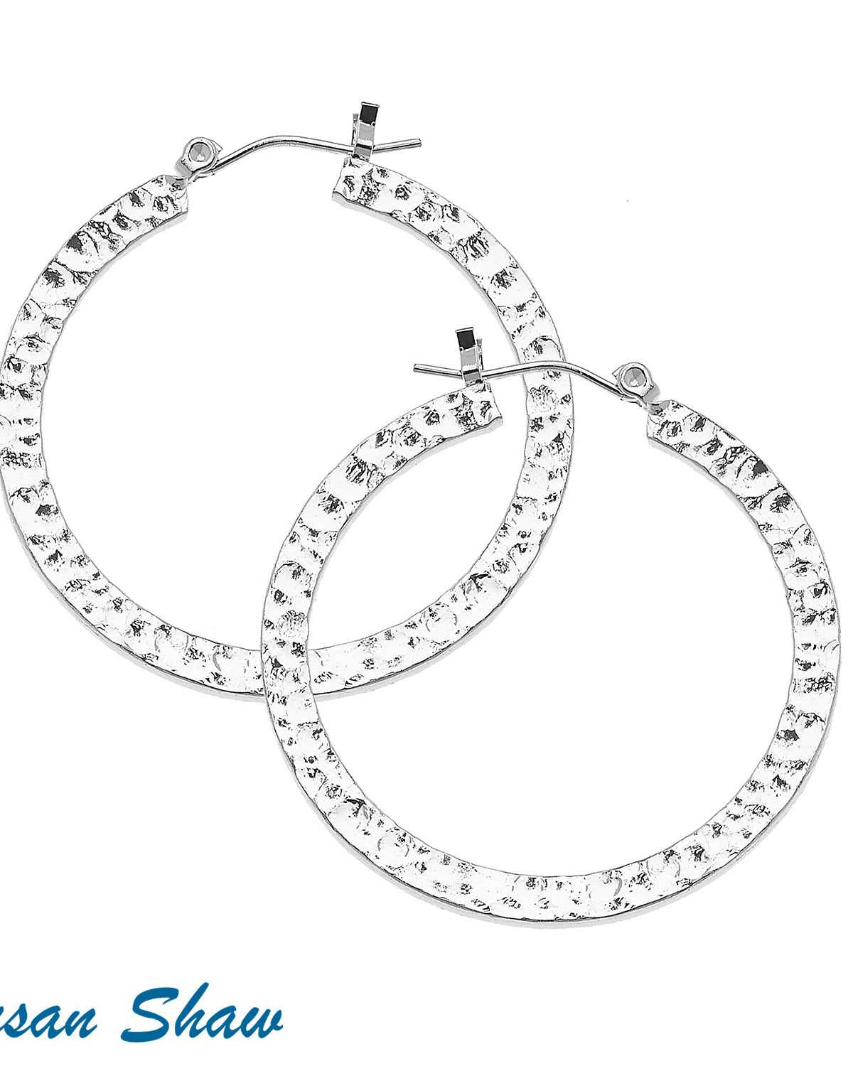 Susan Shaw Assorted Hoop Earrings in Silver.