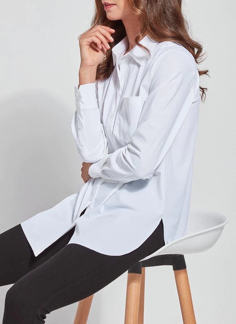 Lysse Schiffer Button Down in White.