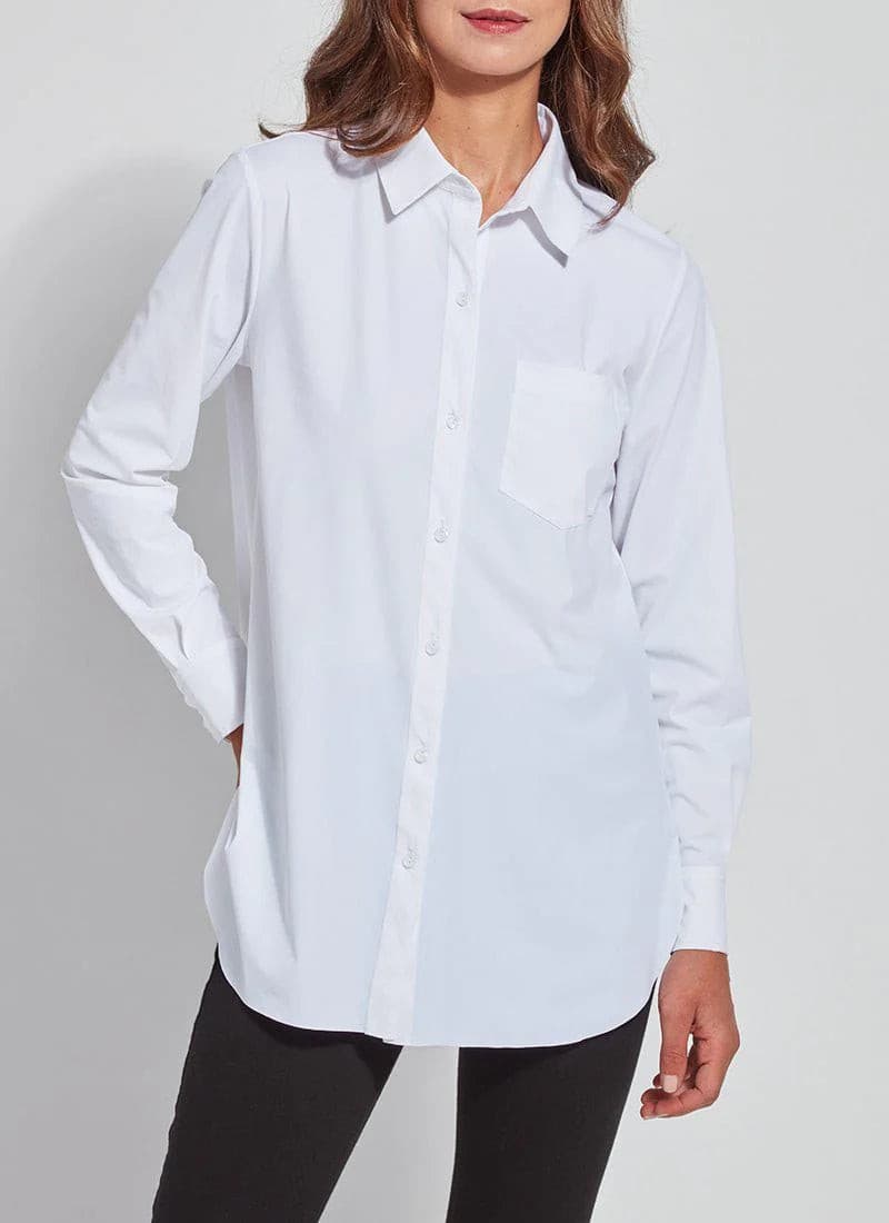 Lysse Schiffer Button Down in White.