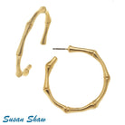 Susan Shaw Bamboo Hoop Earrings.