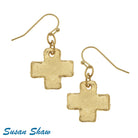 Susan Shaw Small Cross Earrings.