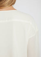 Lysse Wythe Mixed Media T-Shirt in Off White.