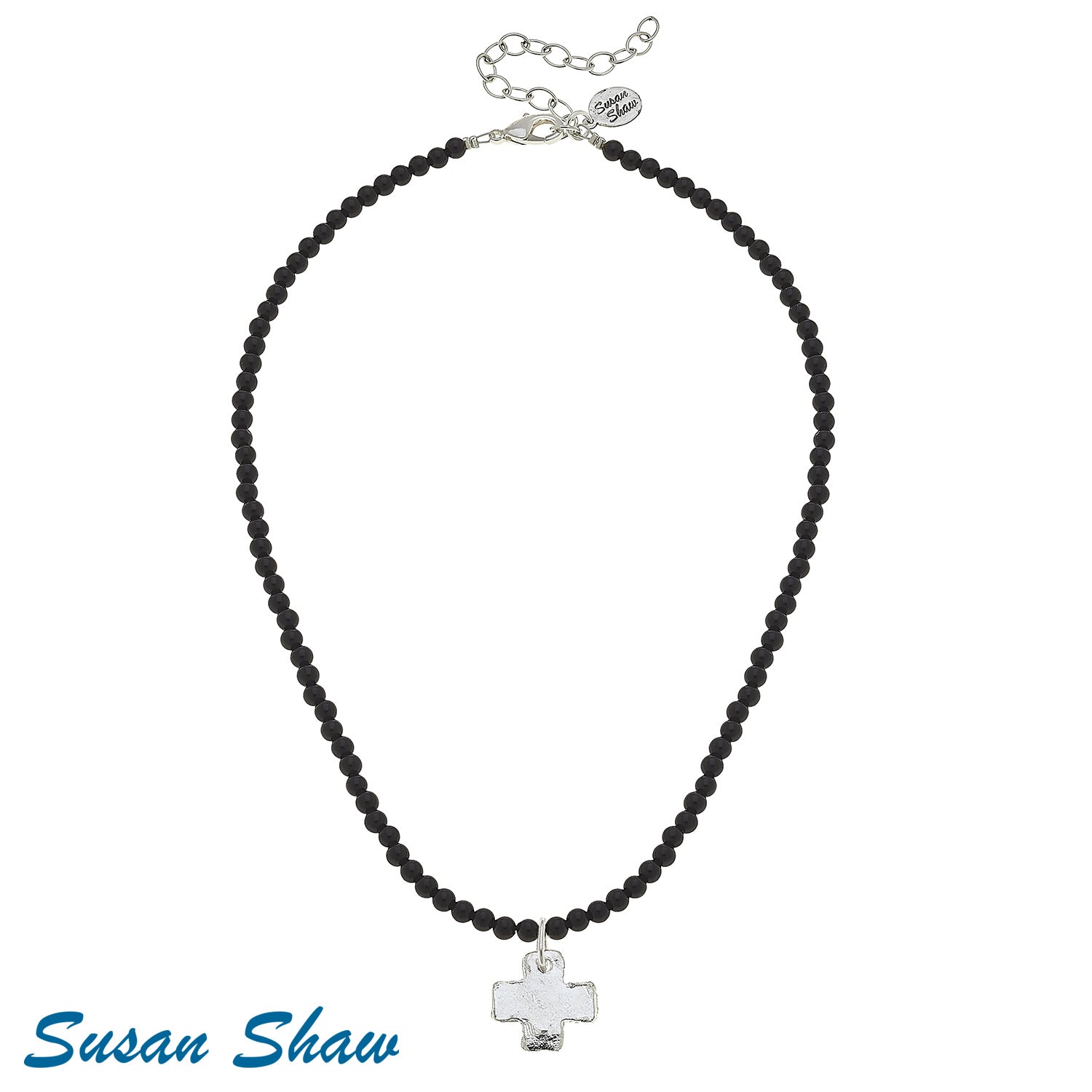 Susan Shaw Assorted Cross Necklaces in Silver.