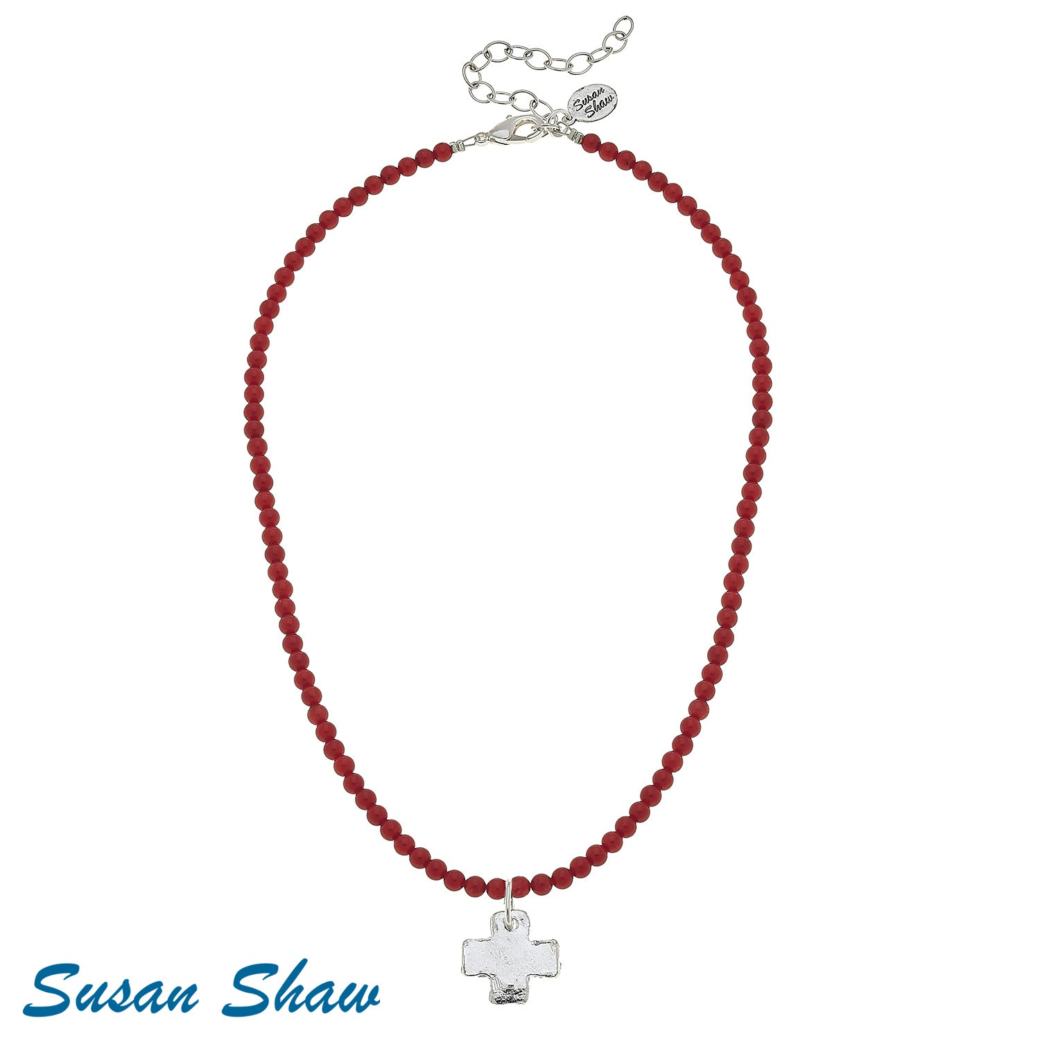 Susan Shaw Assorted Cross Necklaces in Silver.