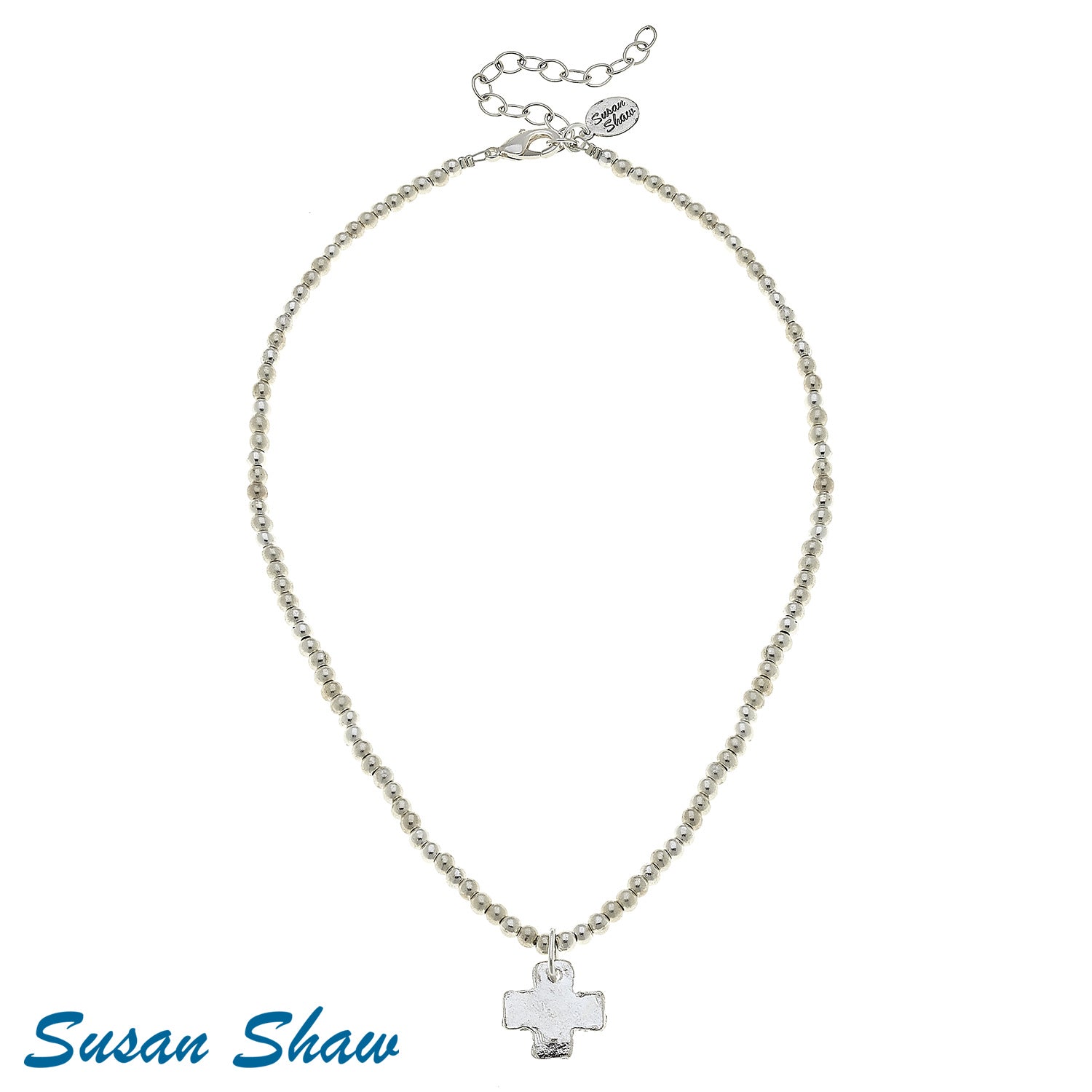 Susan Shaw Assorted Cross Necklaces in Silver.